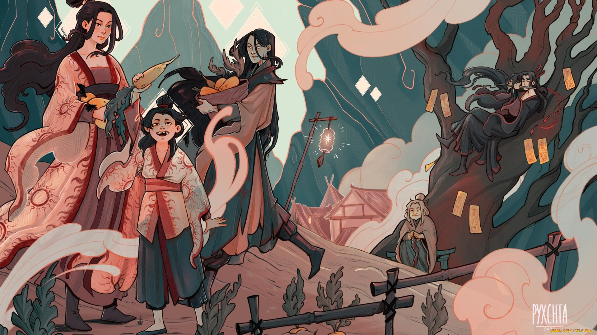 аниме, mo, dao, zu, shi, вэнь, цин, нин, а-юань, вэй, усянь