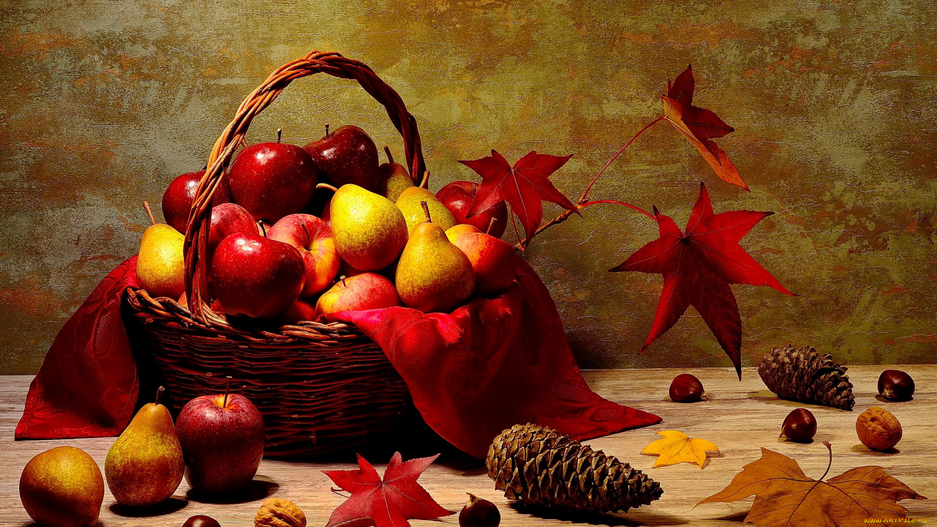 еда, фрукты, , ягоды, корзинка, яблоки, груши