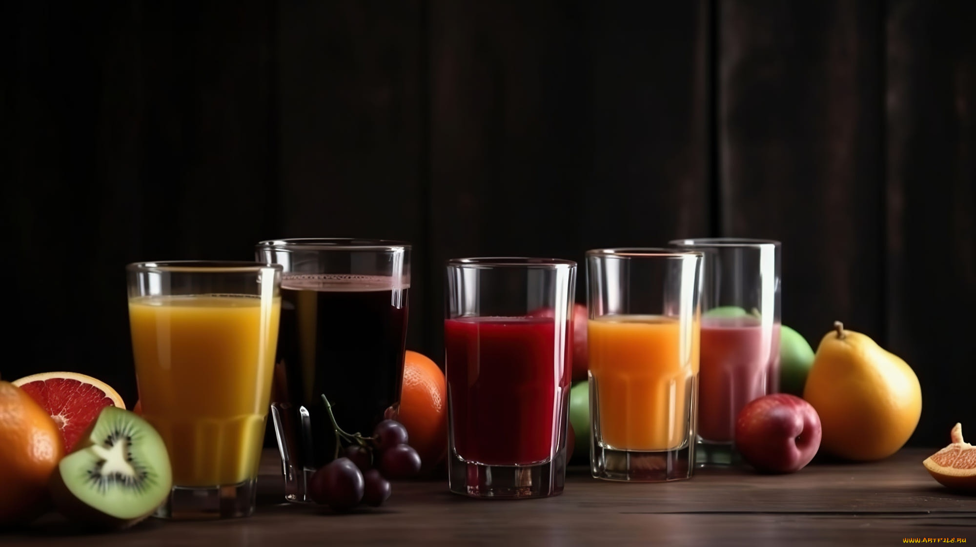 еда, напитки, , сок, фрукты, стаканы, соки, ассорти