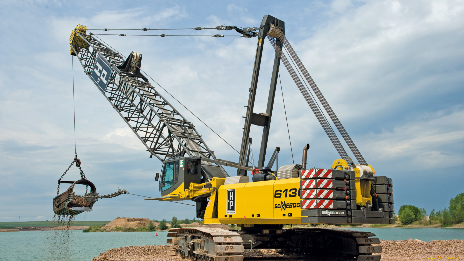 техника, краны, sennebogen