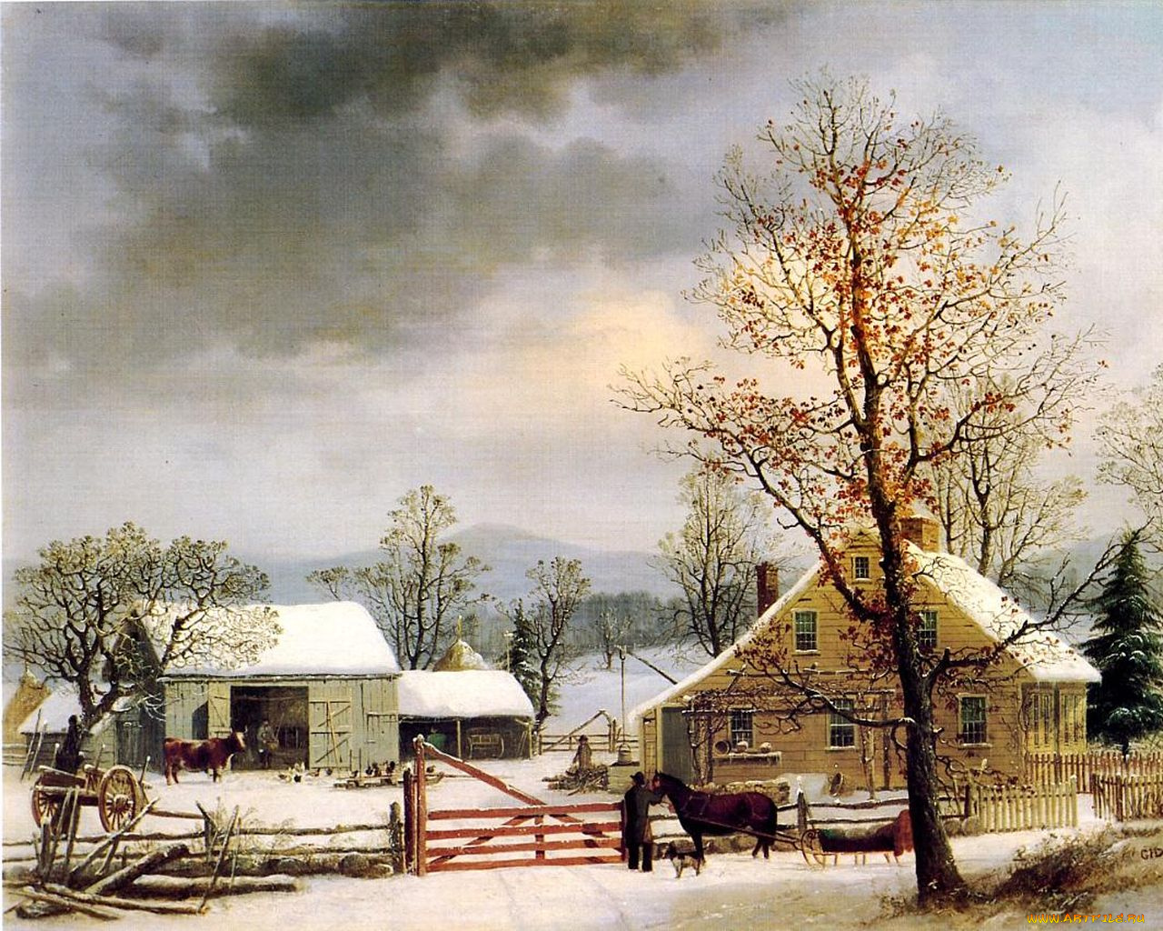 george, henry, durrie, рисованные