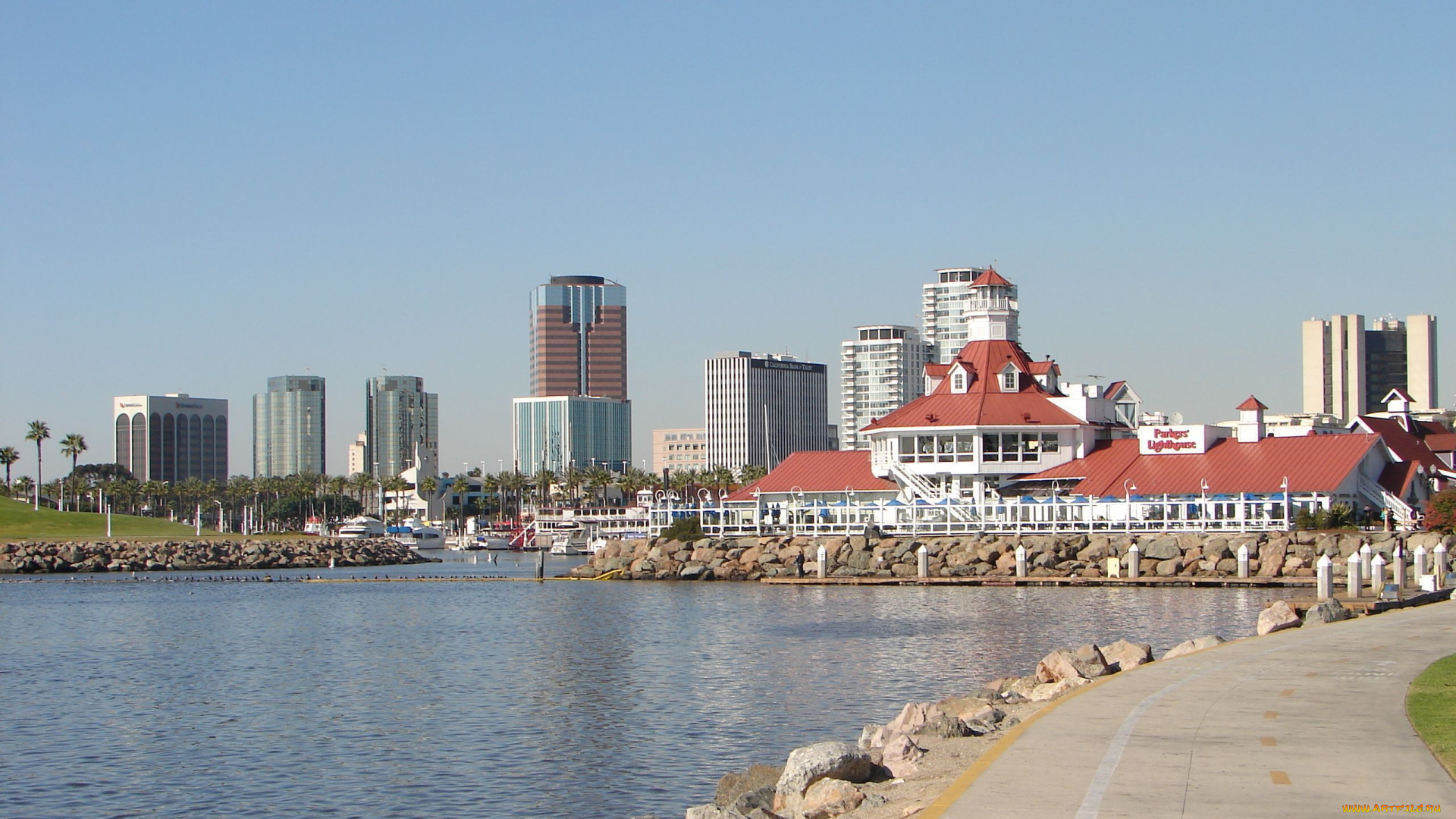 long, beach, california, города, панорамы