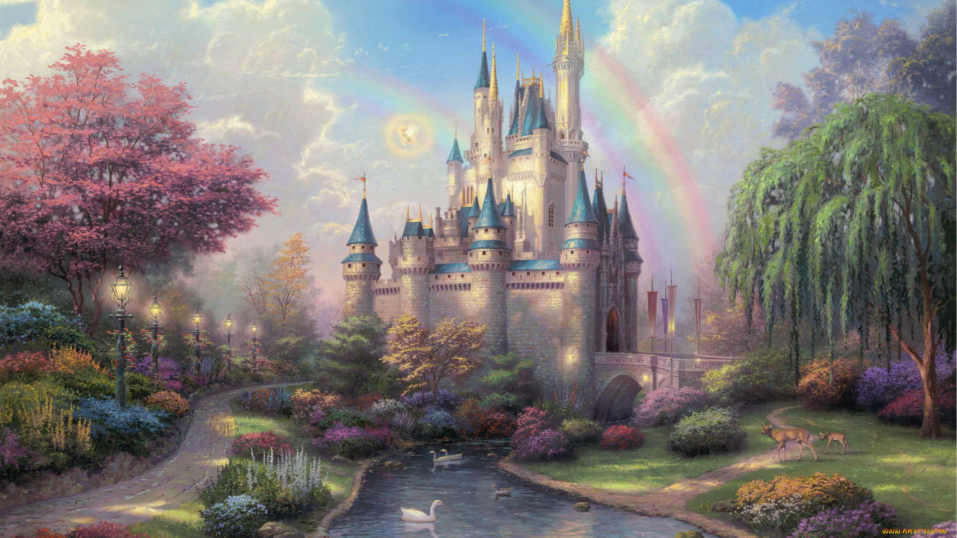 thomas, kinkade, рисованные, замок