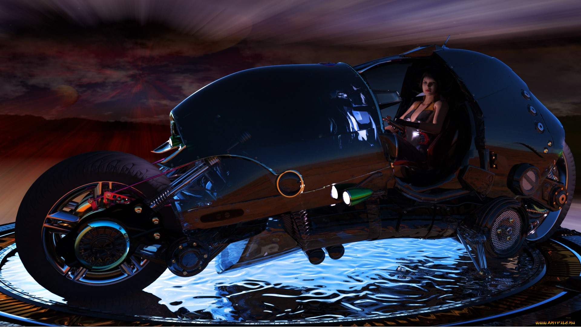 3д, графика, fantasy, фантазия, авто