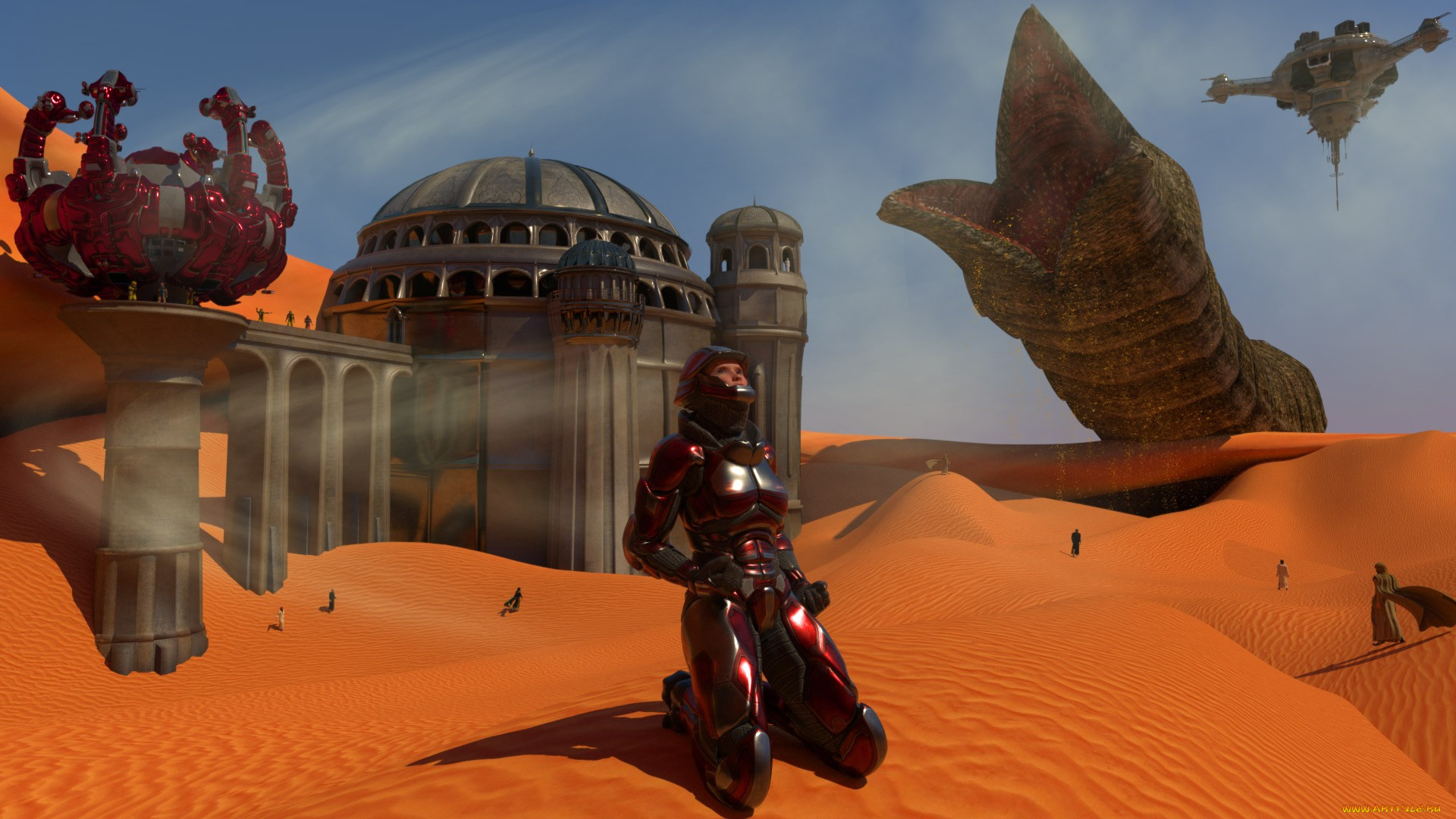 3д, графика, fantasy, фантазия, песок