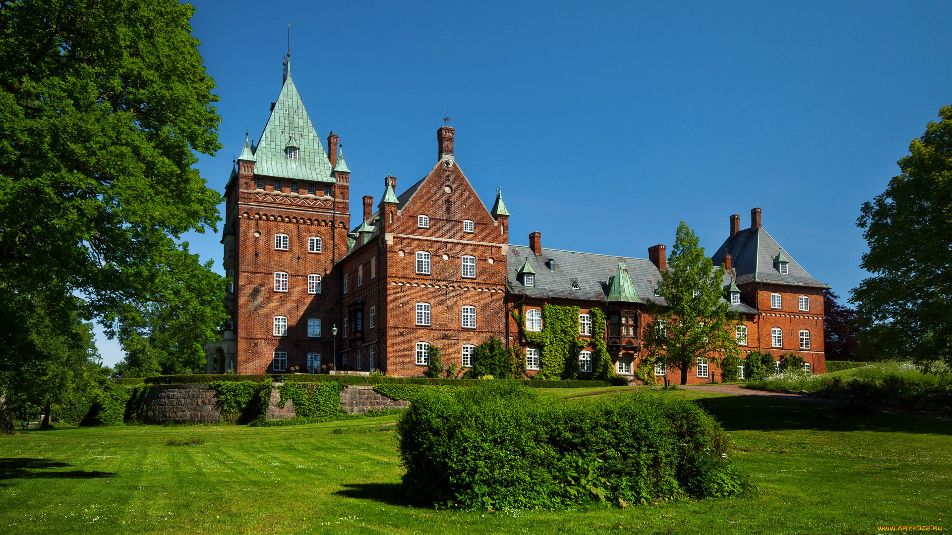 castle, trolleholm, швеция, города, дворцы, замки, крепости, замок