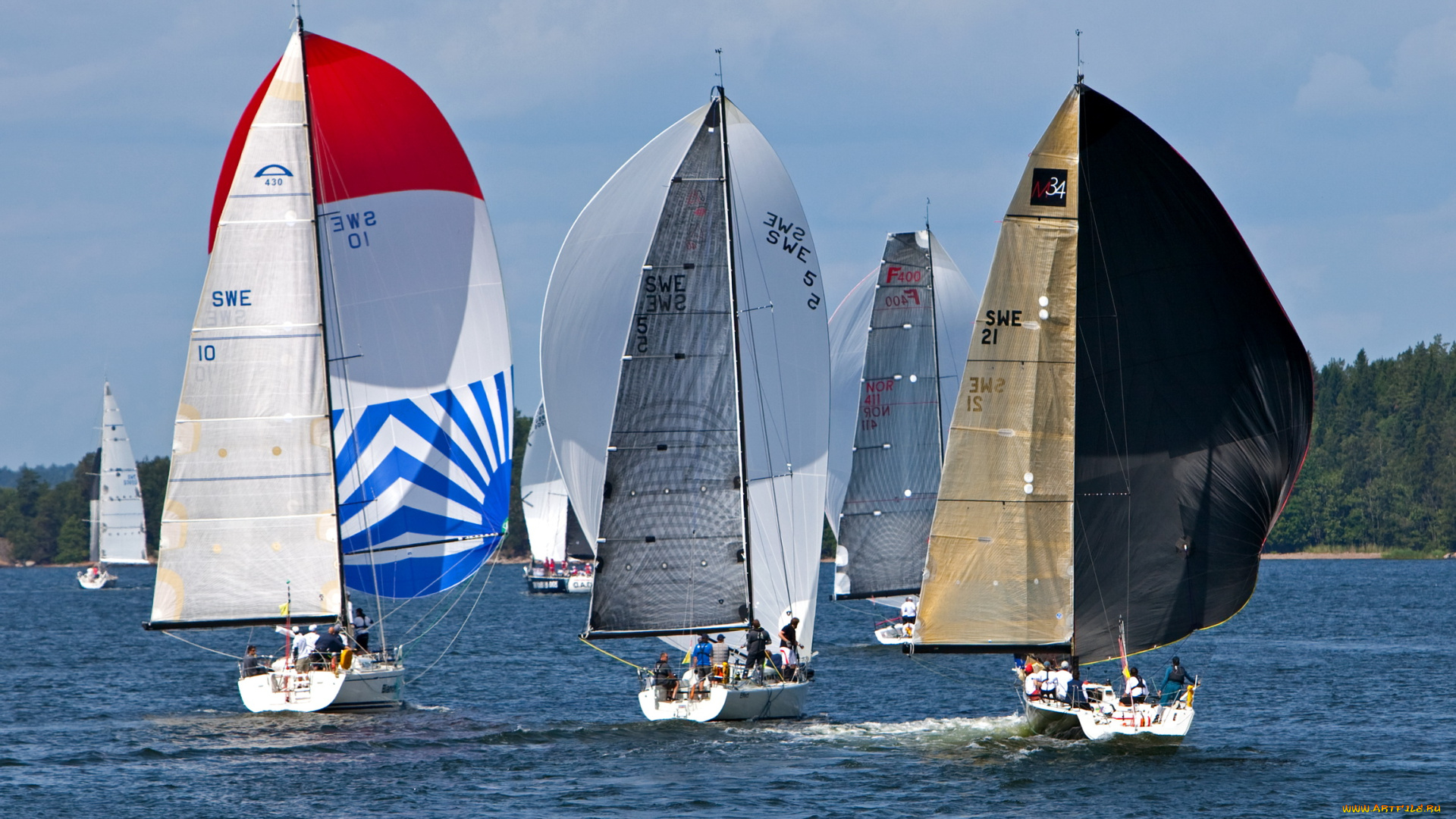 корабли, парусники, море