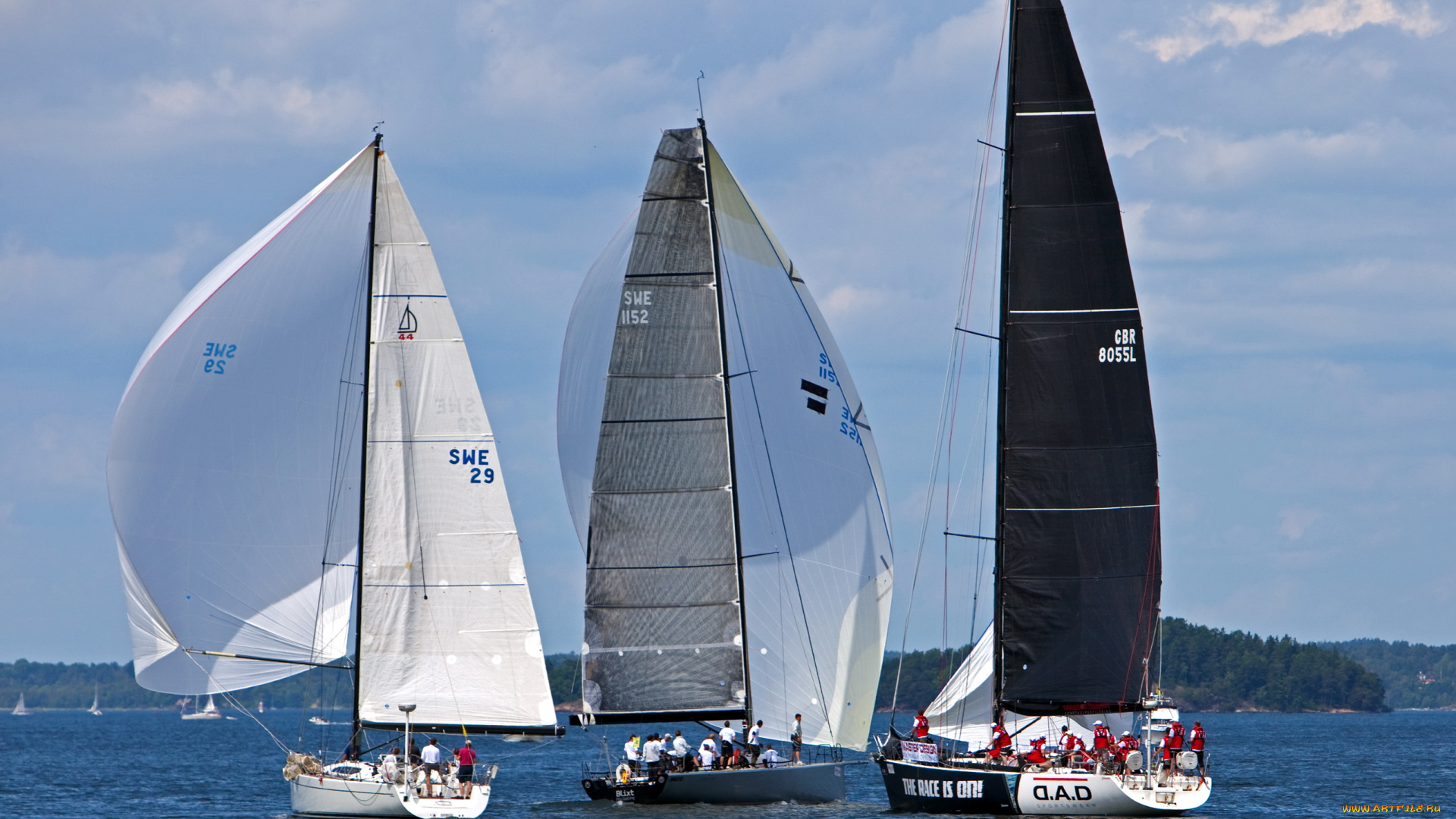 корабли, парусники, море