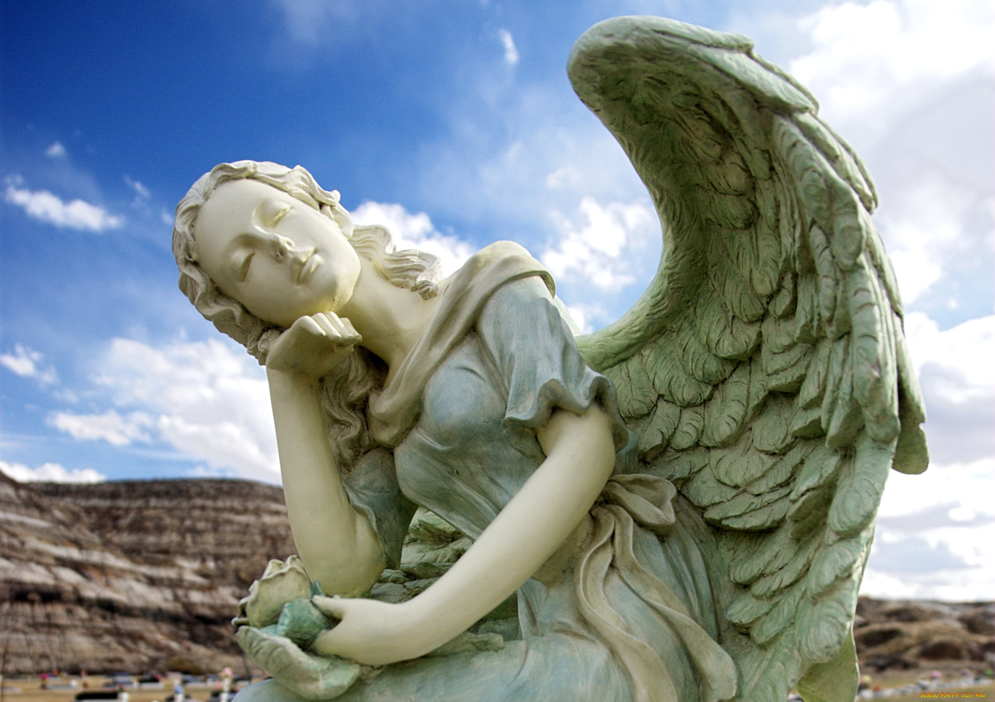 города, памятники, скульптуры, арт, объекты, ангел