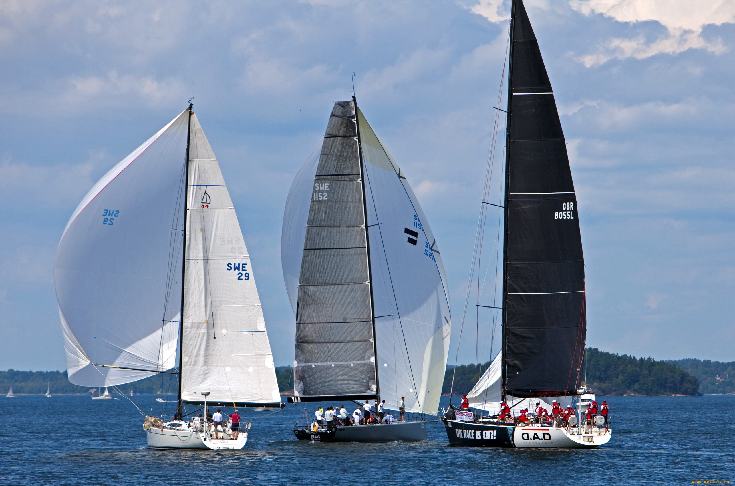 корабли, парусники, море