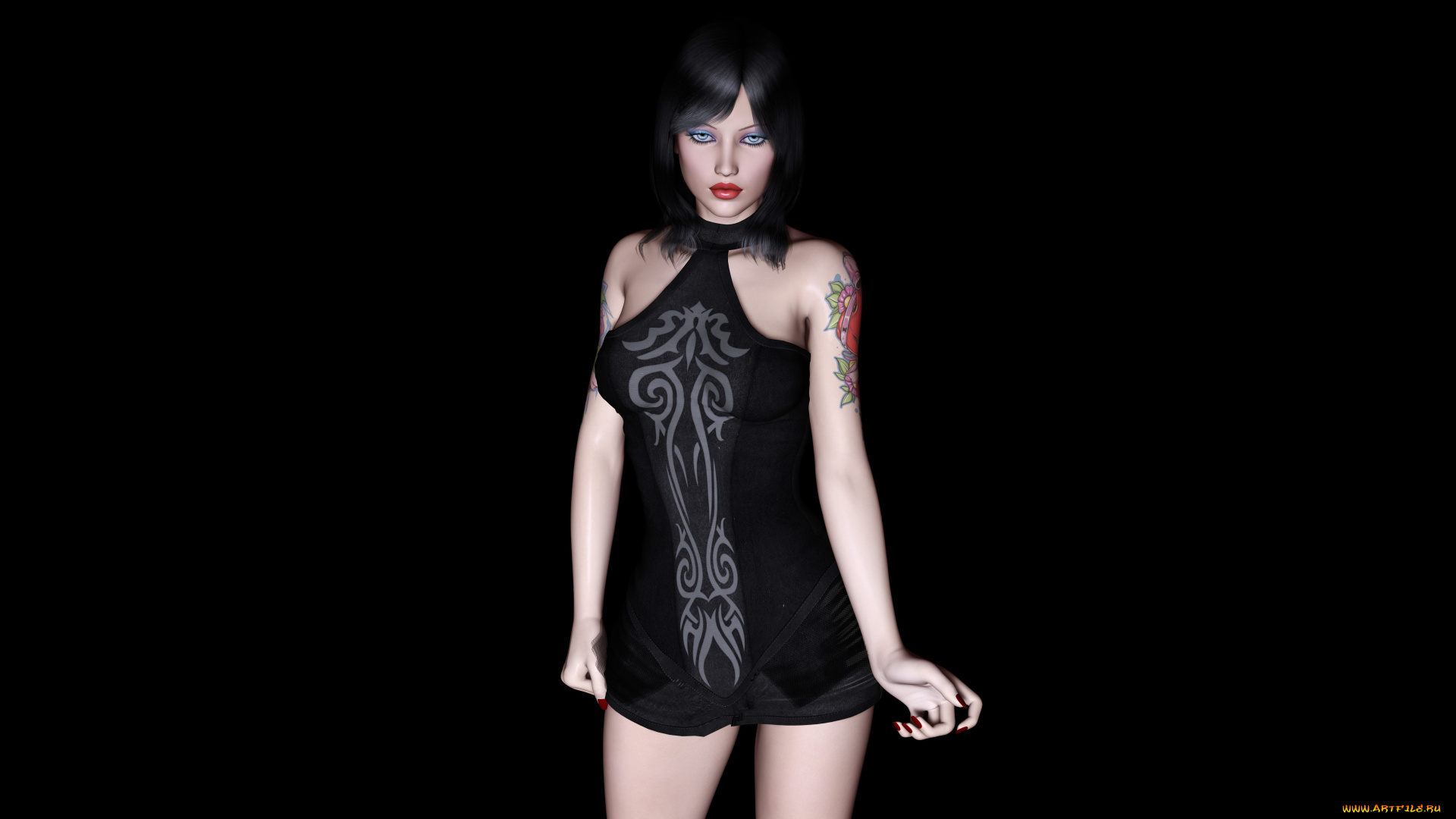 3д, графика, people, , люди, девушка, взгляд