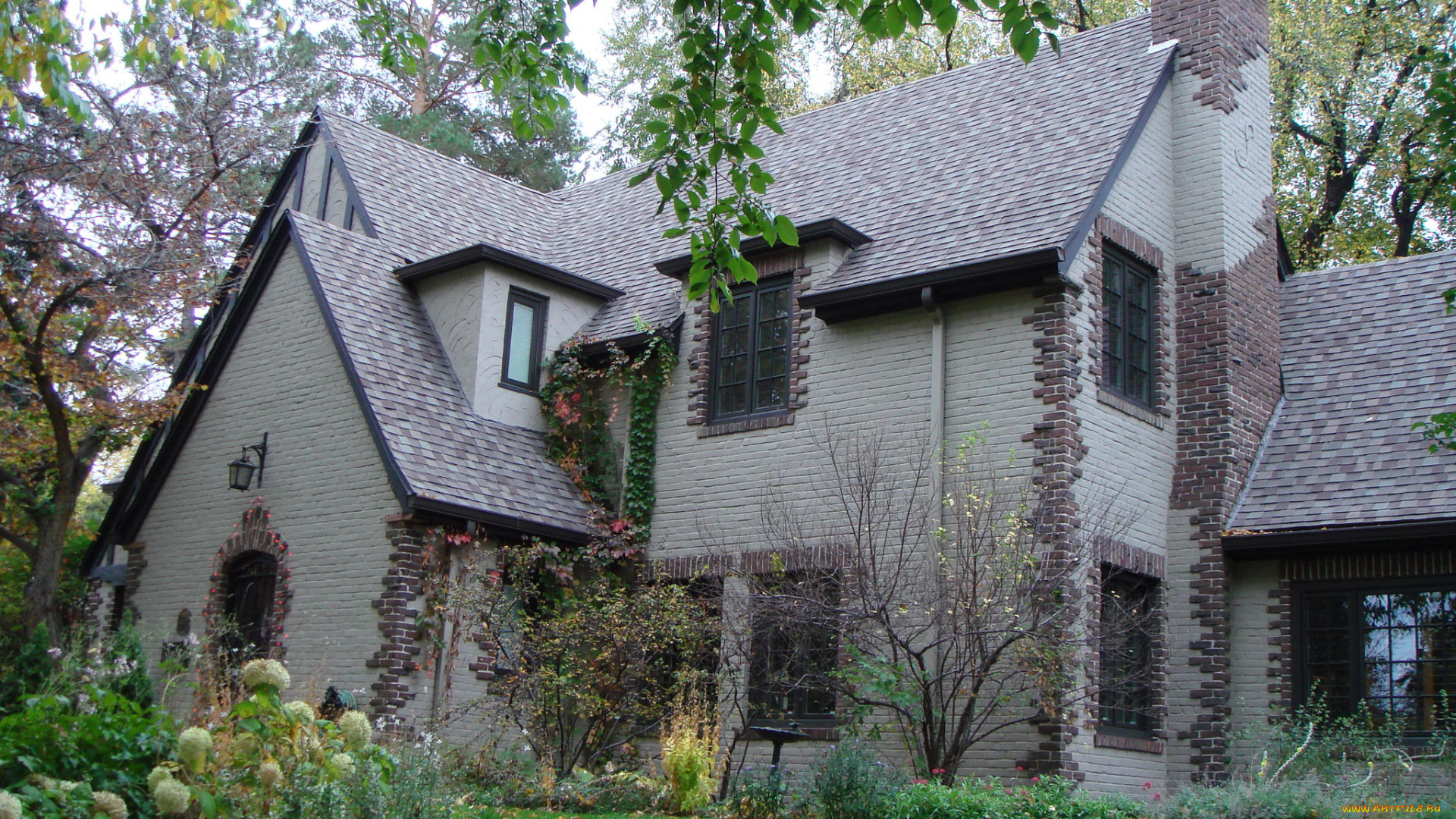 города, -, здания, , дома, деревья, ландшафт, цветы, дом