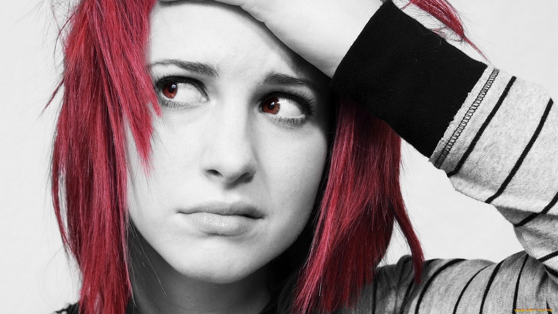 hayley, williams, музыка, paramore, hayley, williams, вокалистка, взгляд, локоть, свитер
