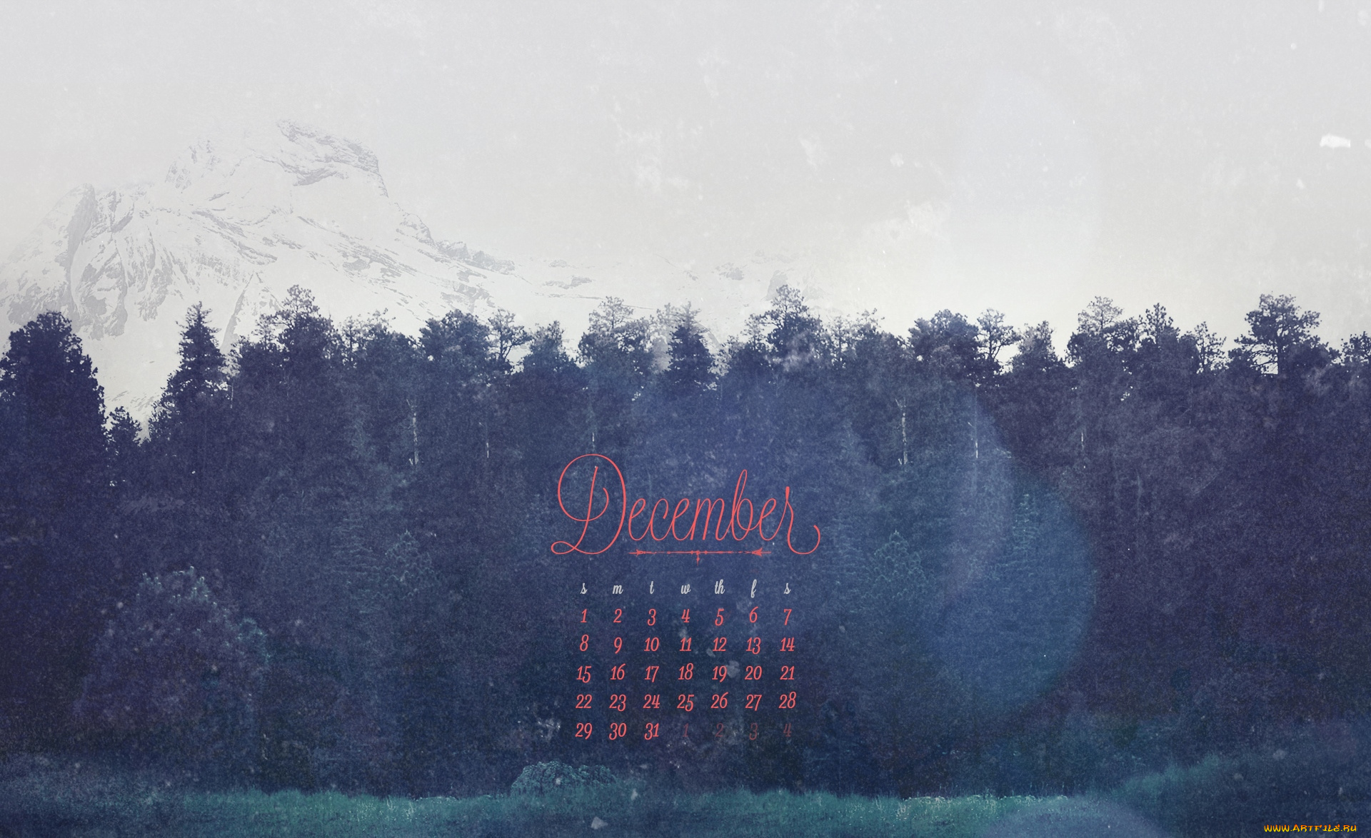 календари, природа, декабрь