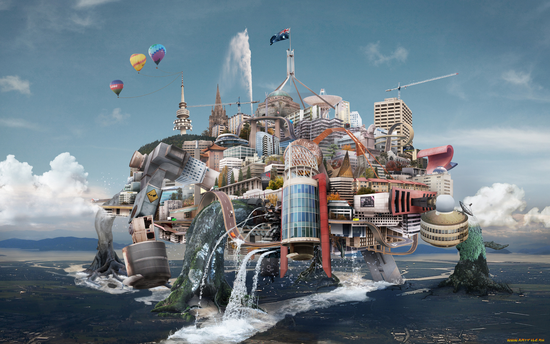 разное, компьютерный, дизайн, вода