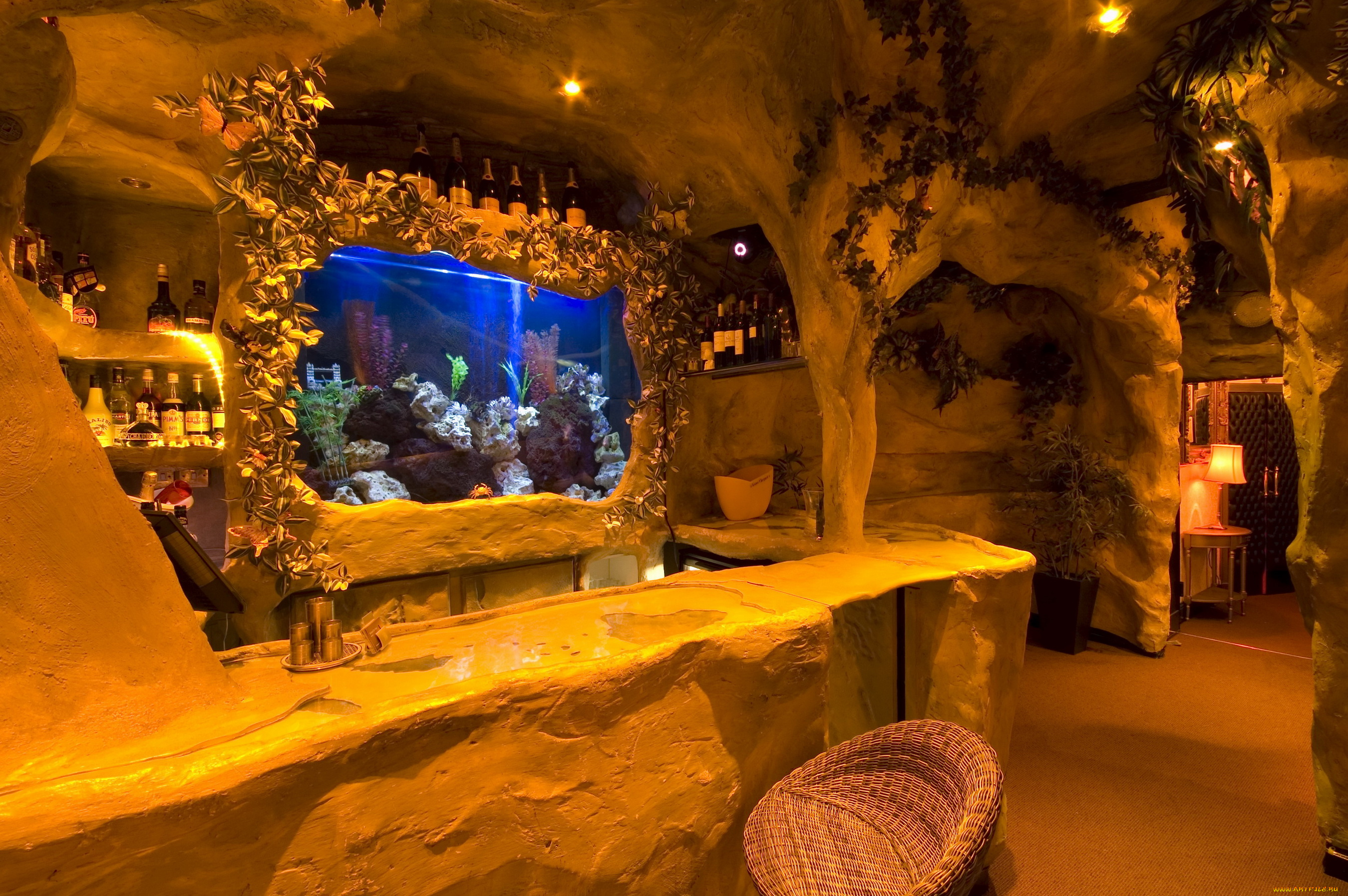 negril, jamaica, интерьер, кафе, , рестораны, , отели, бар, грот