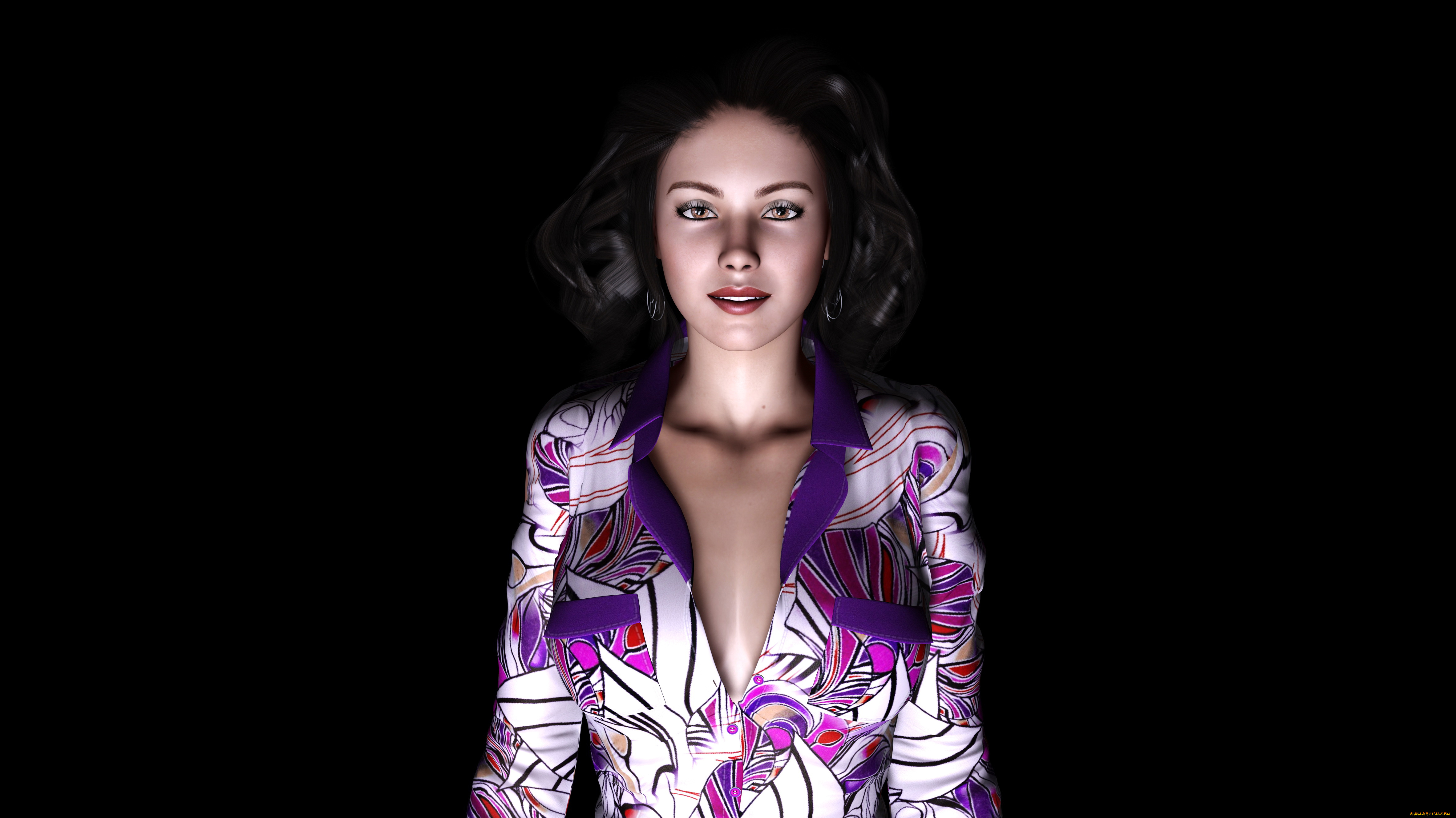 3д, графика, people, , люди, девушка, взгляд