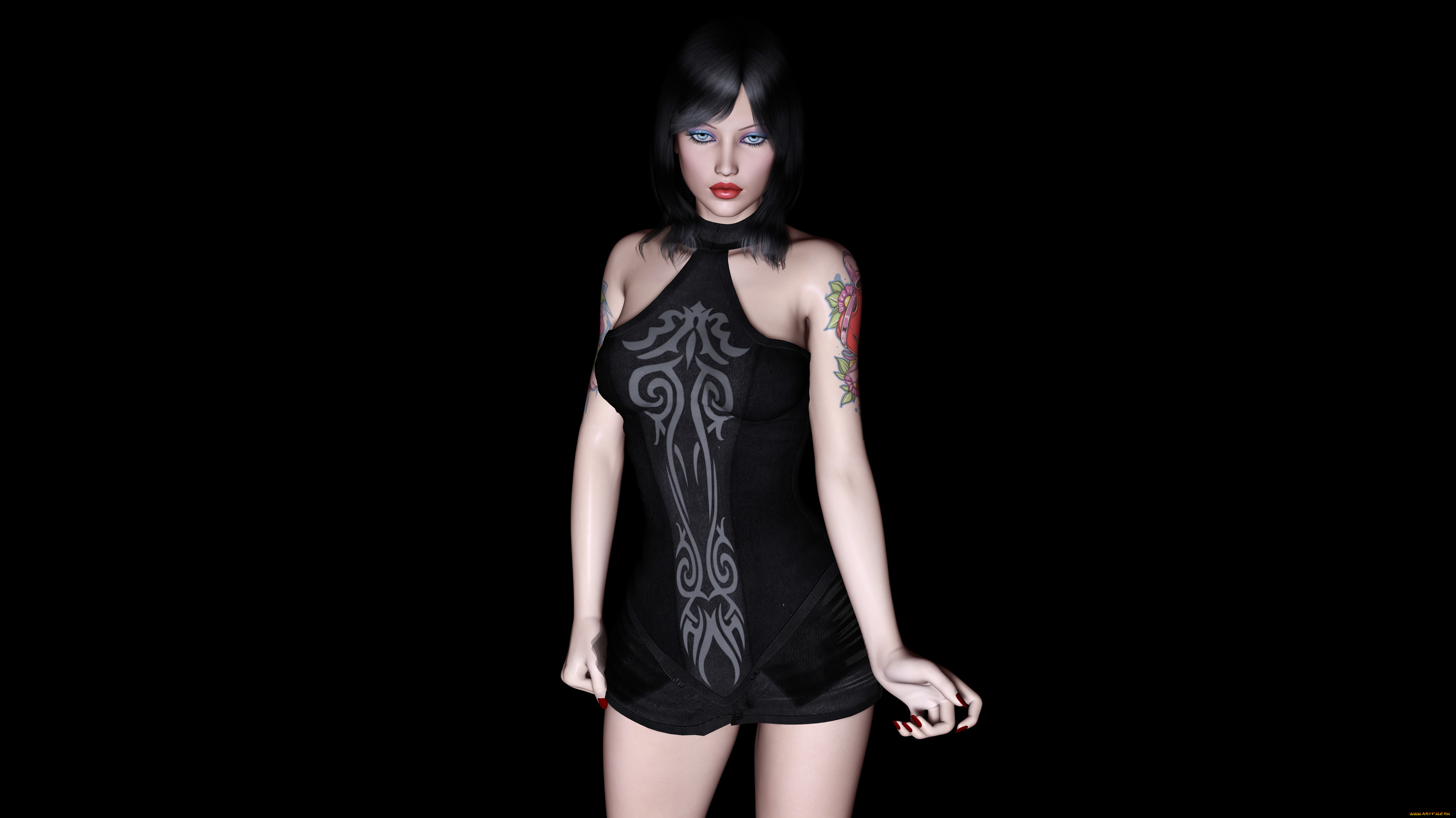 3д, графика, people, , люди, девушка, взгляд