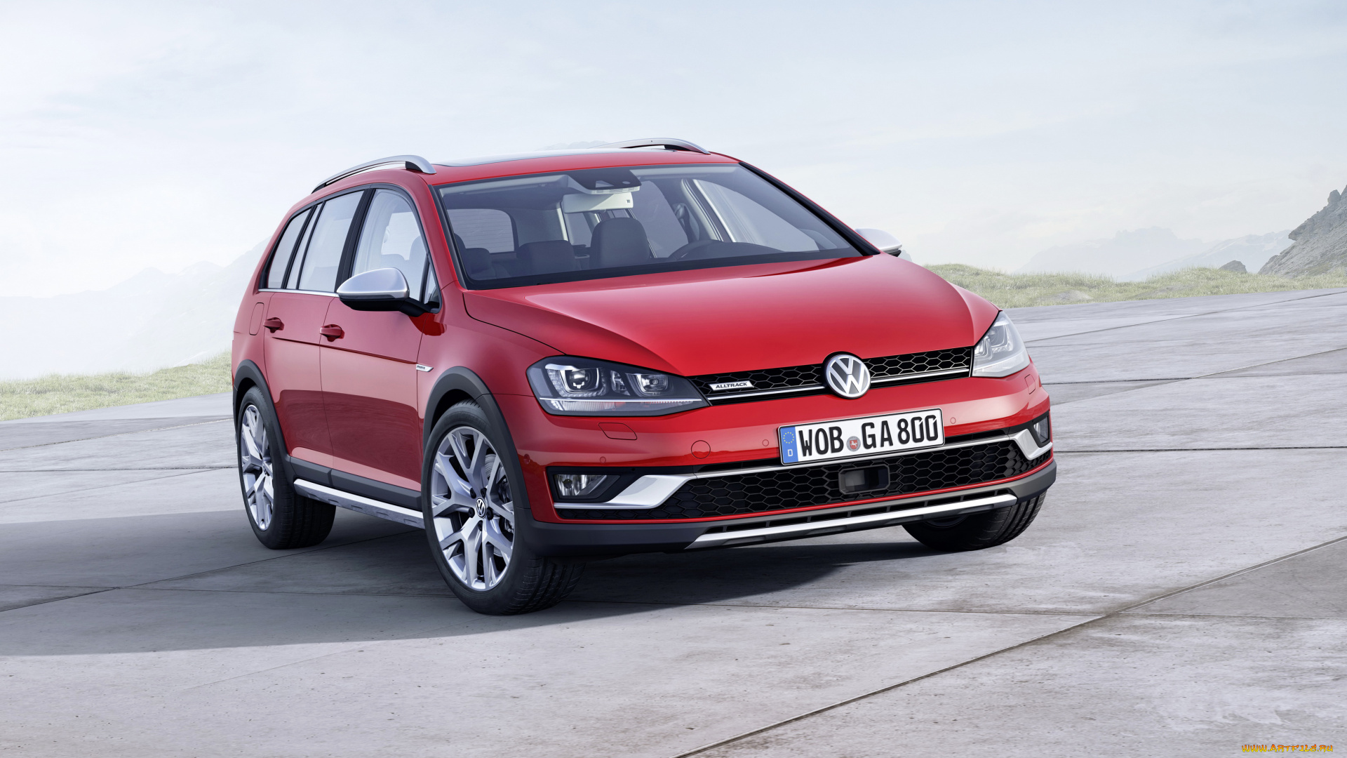 2014, volkswagen, golf, vii, alltrack, автомобили, volkswagen, тюнинг, красный, golf