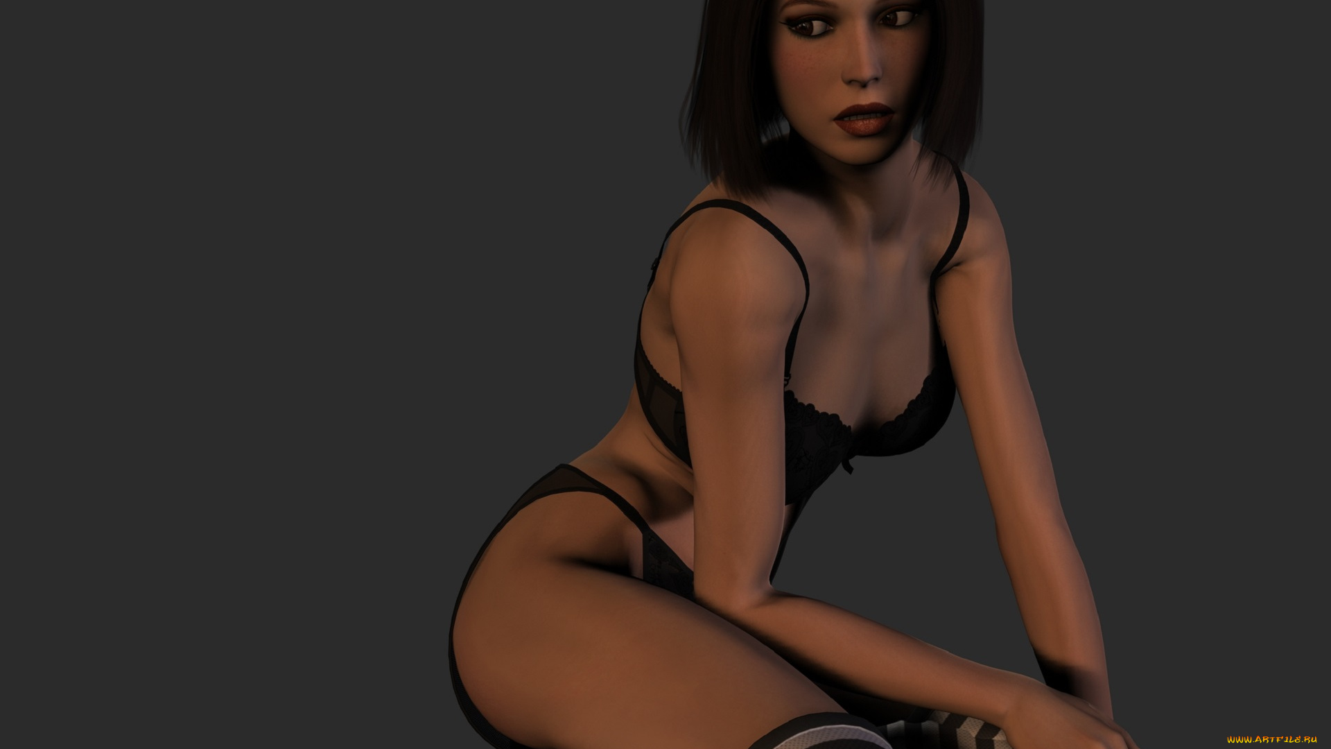 3д, графика, люди, , people, чулки, фон, взгляд, девушка