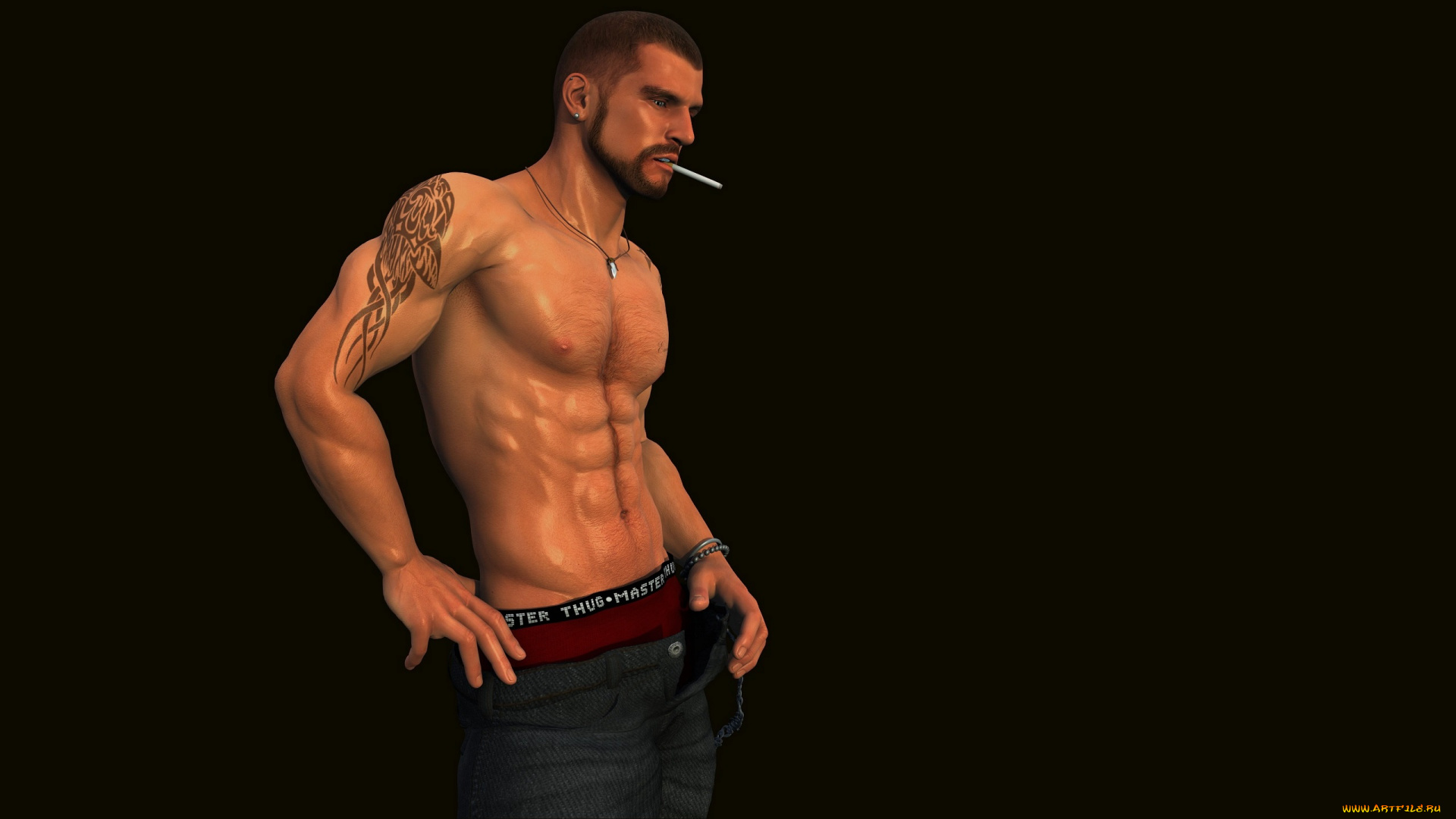 3д, графика, люди, , people, сигарета, парень, фон, чёрный