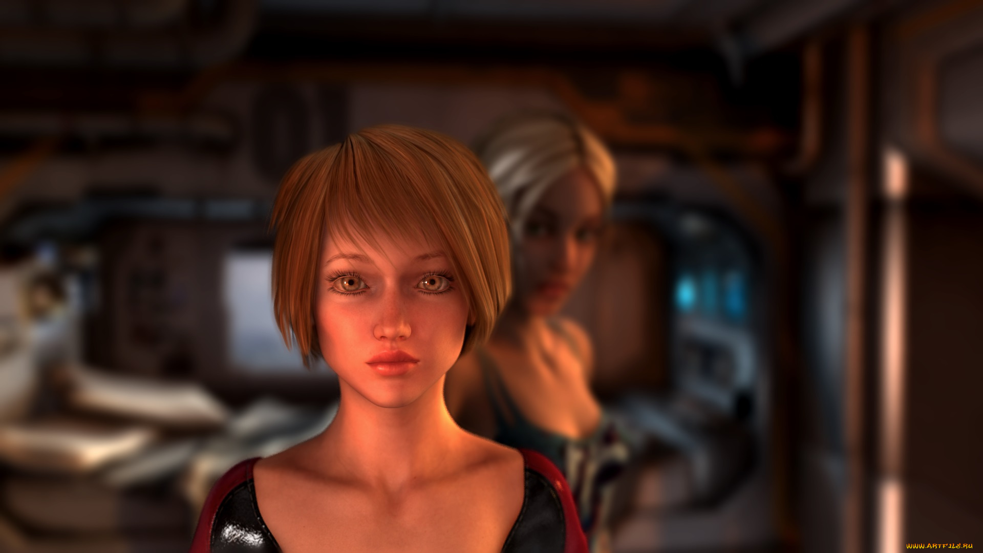 3д, графика, портрет, , portraits, девушка, фон, взгляд