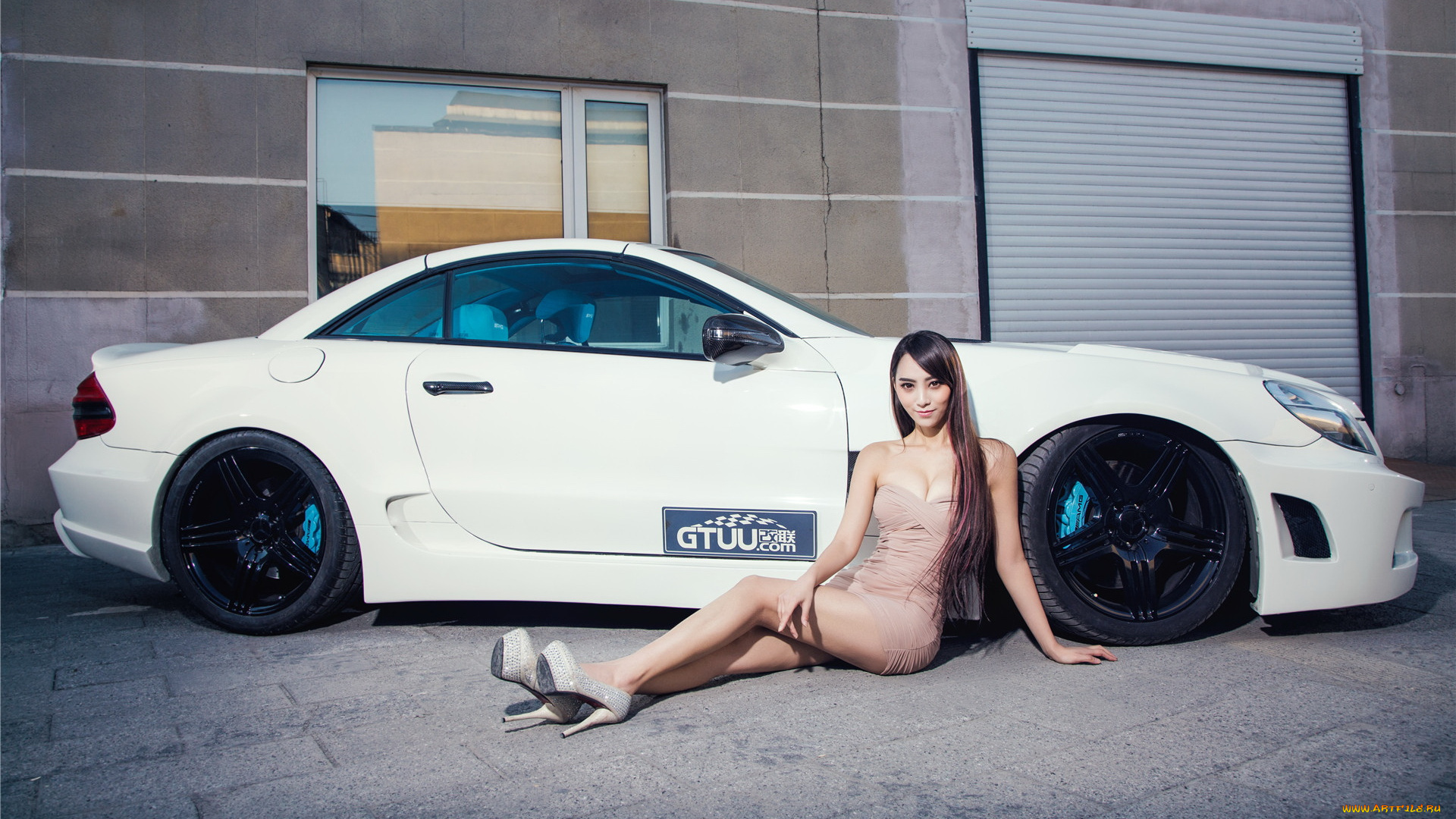 автомобили, -авто, с, девушками, девушка, взгляд, фон, автомобиль, азиатка