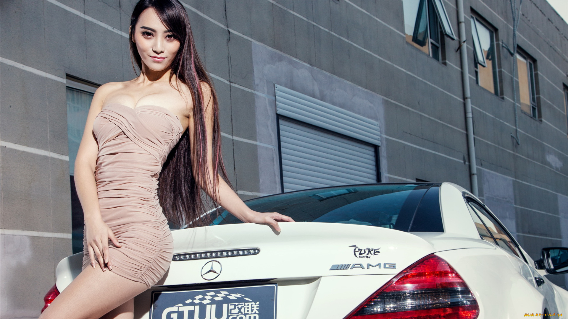 автомобили, -авто, с, девушками, девушка, взгляд, фон, автомобиль, азиатка