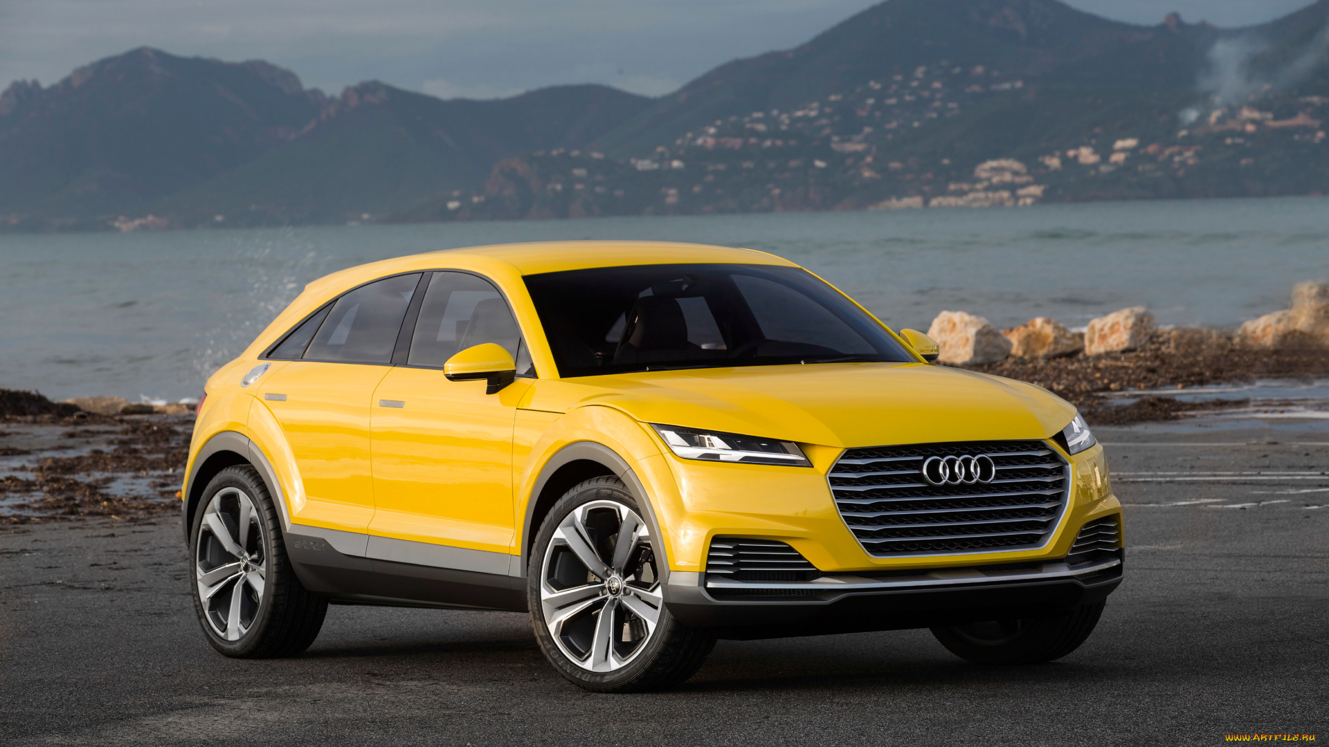 автомобили, audi, tt, offroad, concept, 2014г, желтый