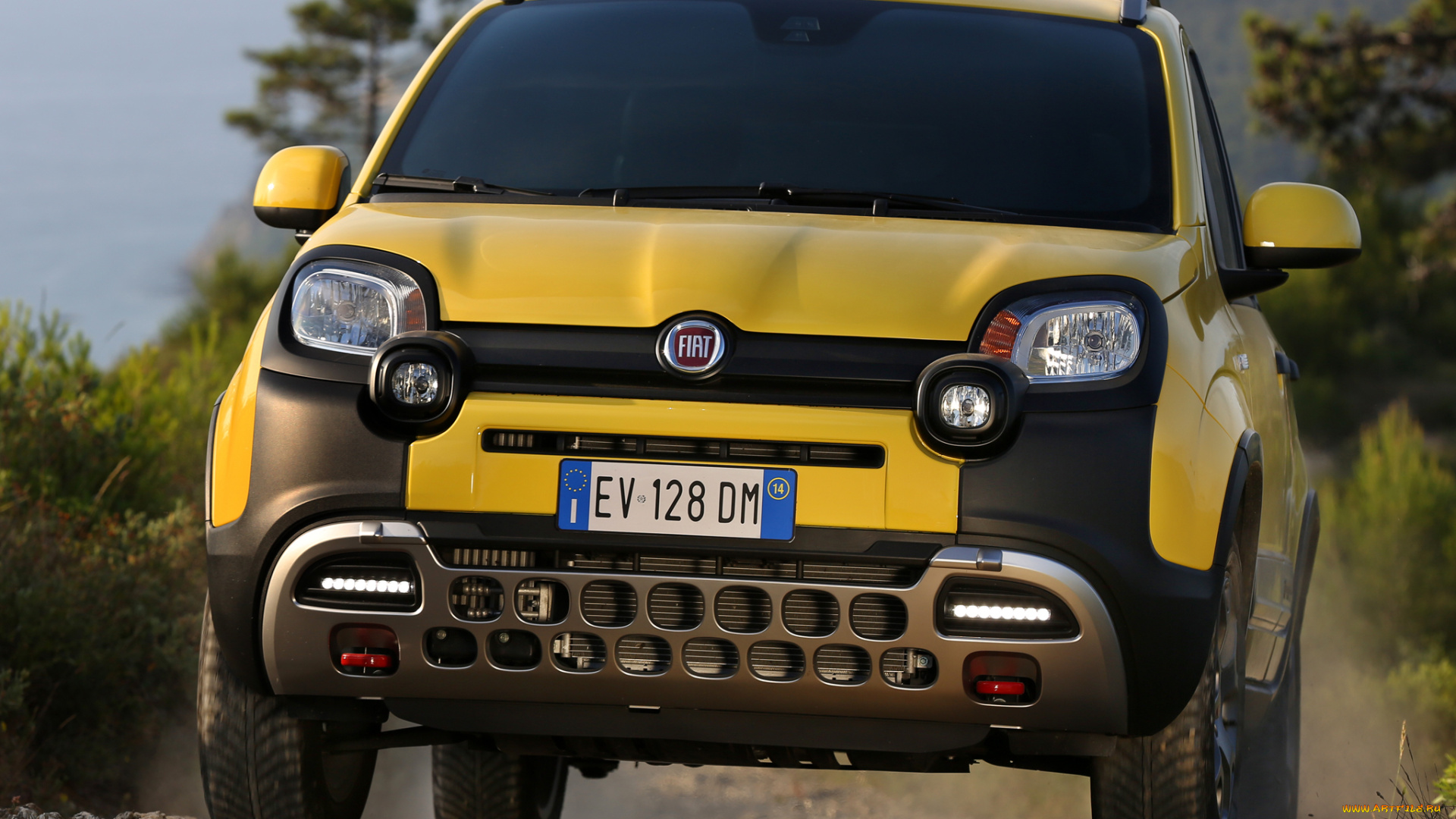 автомобили, fiat, panda, cross, 319, 2014г, желтый