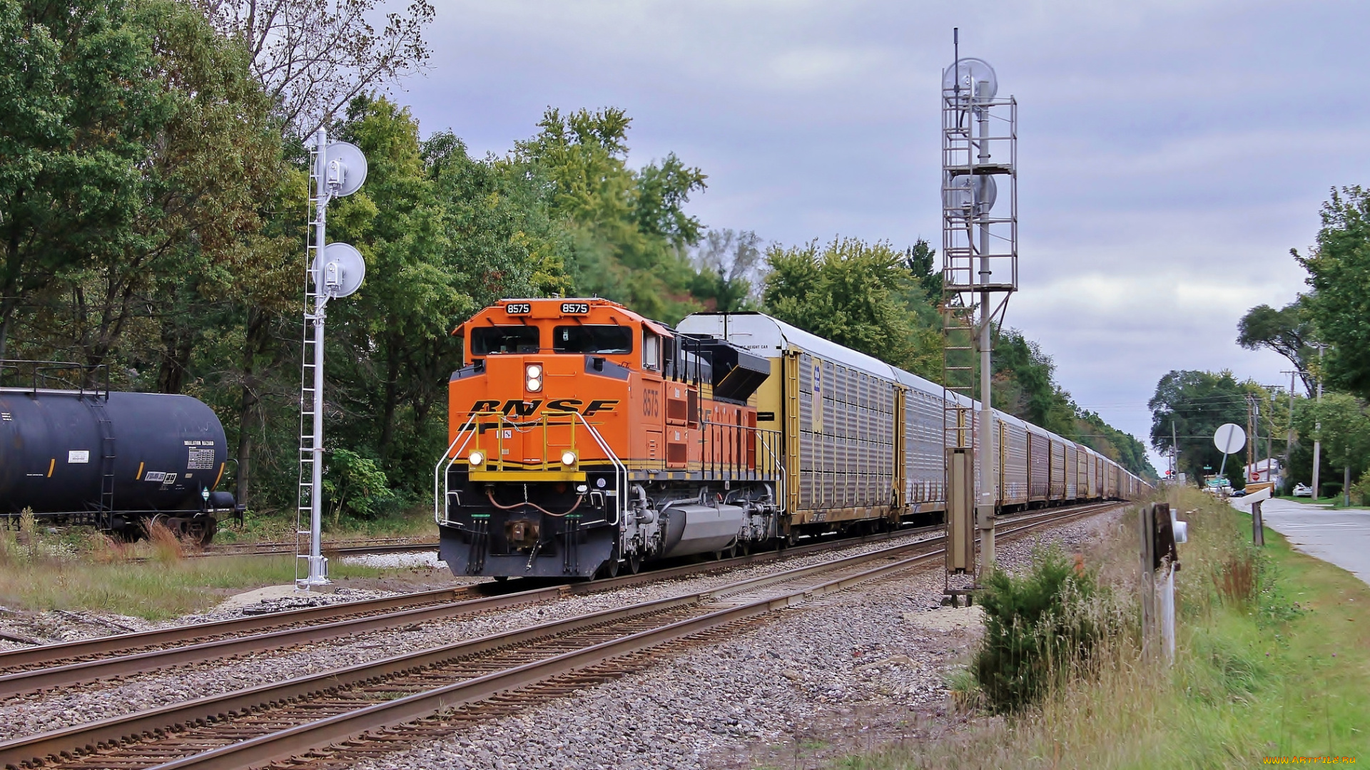 техника, поезда, железная, дорога, локомотив, состав