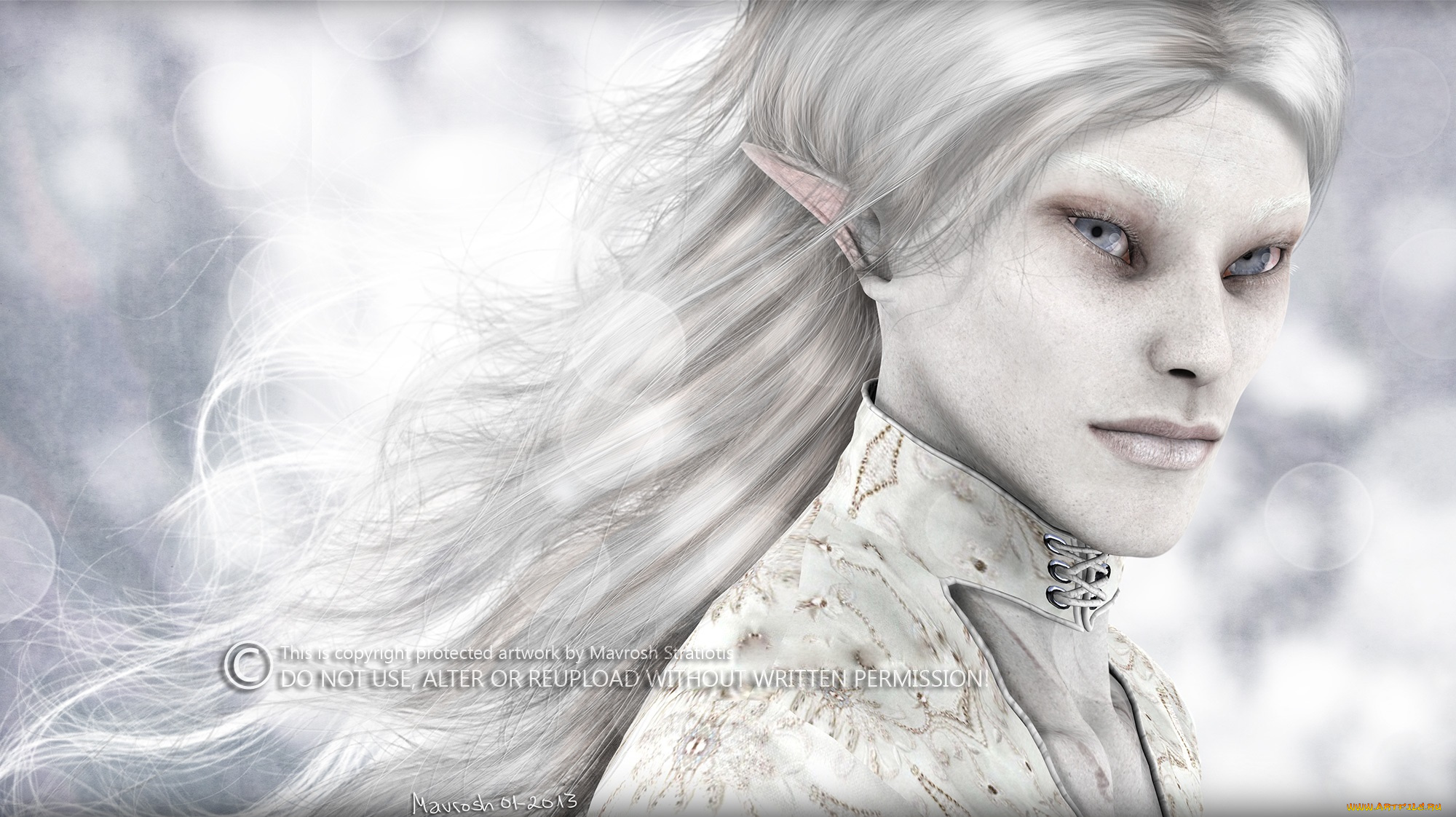 3д, графика, эльфы, , elves, взгляд, лицо, эльф