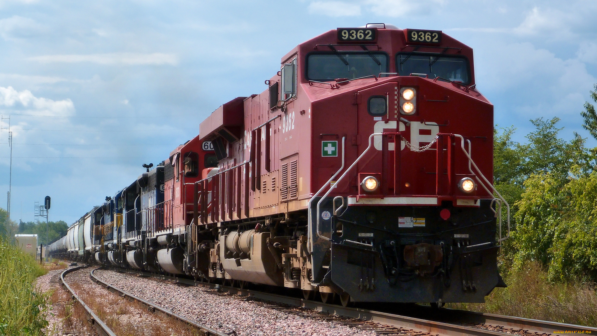 техника, поезда, состав, локомотив, дорога, железная