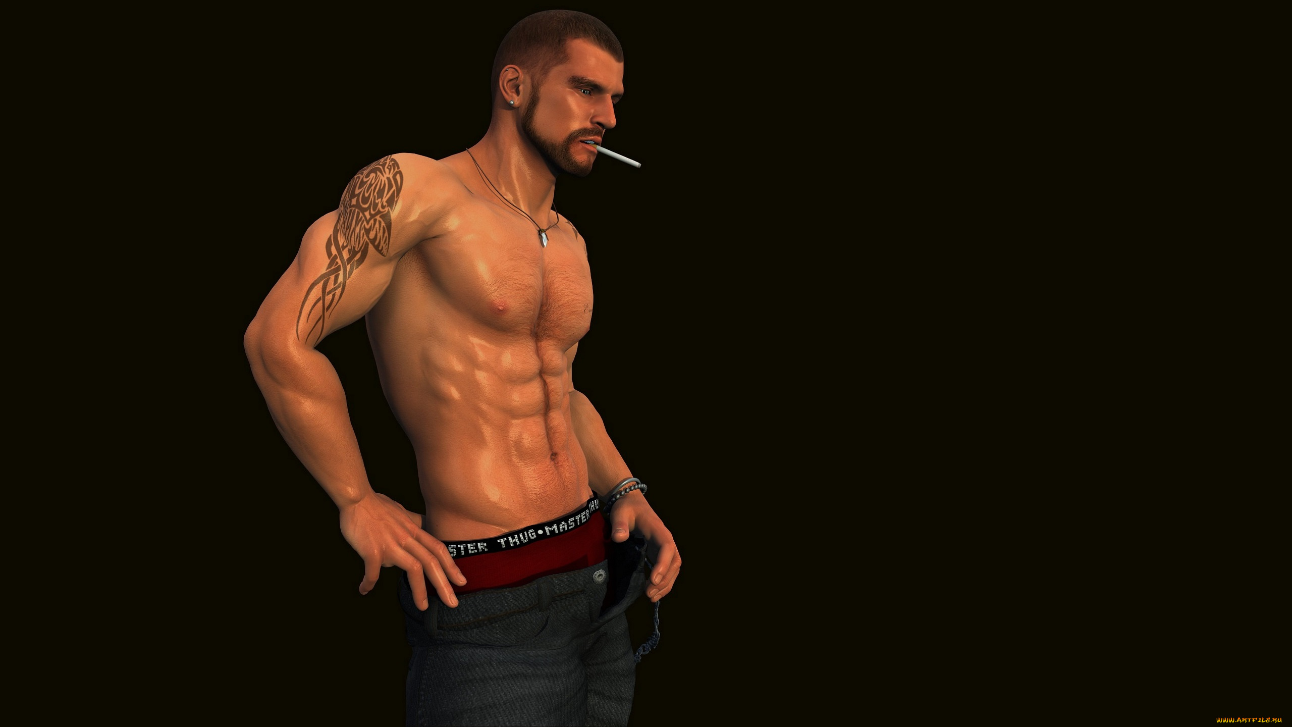 3д, графика, люди, , people, сигарета, парень, фон, чёрный