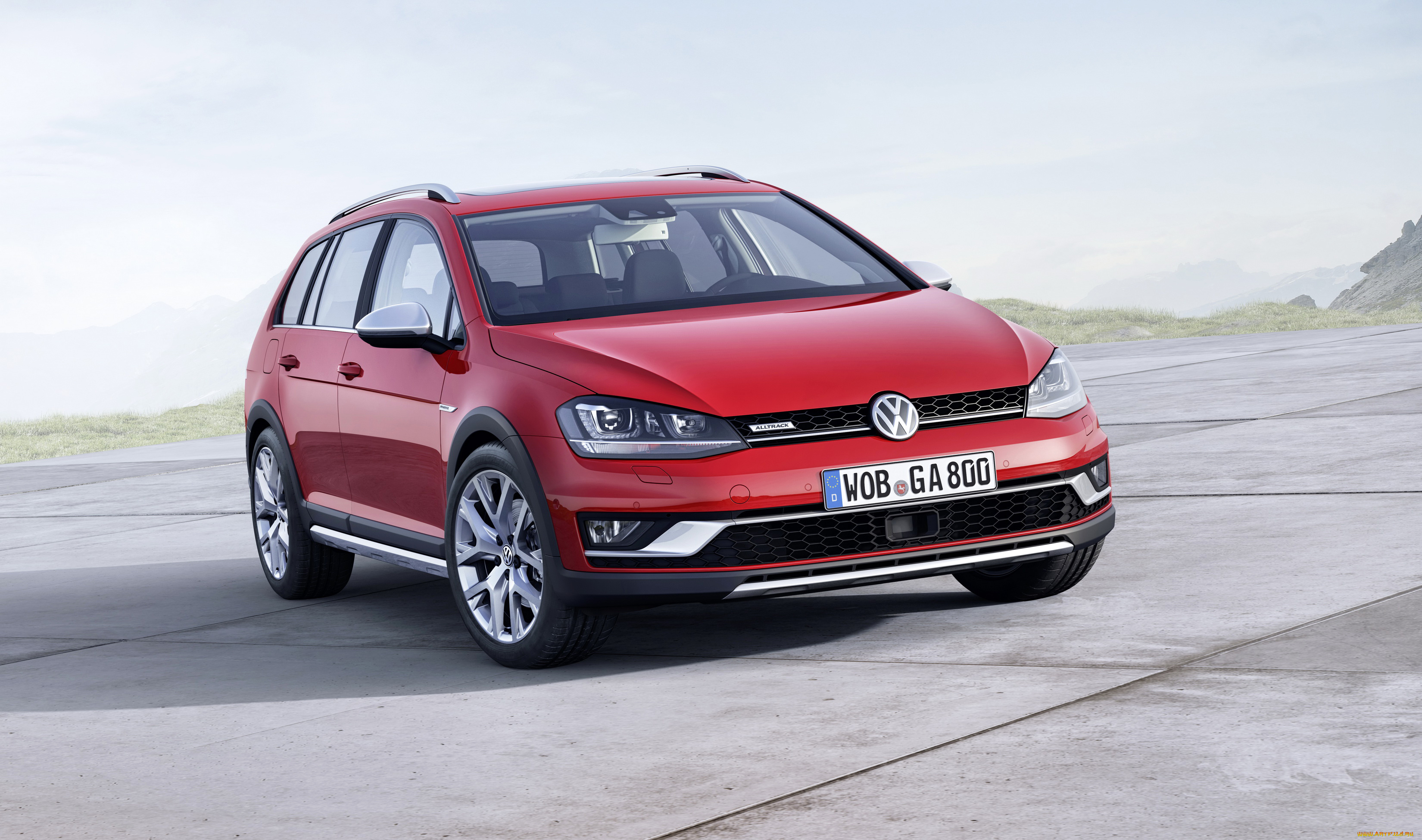 2014, volkswagen, golf, vii, alltrack, автомобили, volkswagen, тюнинг, красный, golf