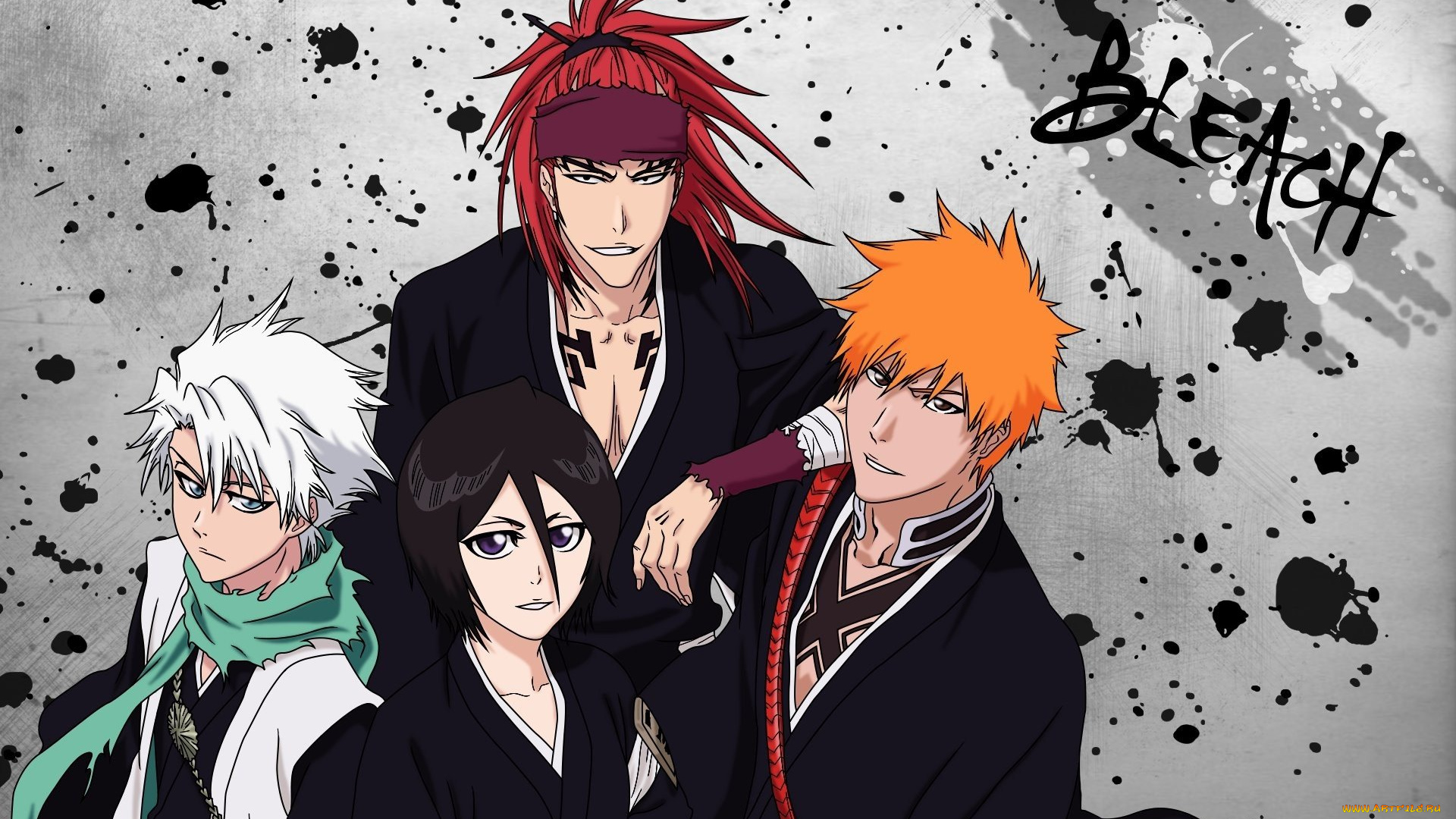 аниме, bleach, фон, блич, персонажи