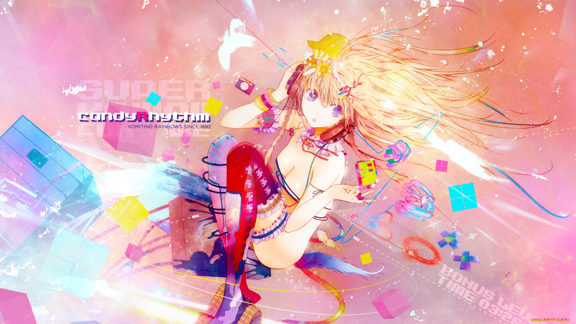 аниме, музыка, арт, fuyuno, haruaki, девушка