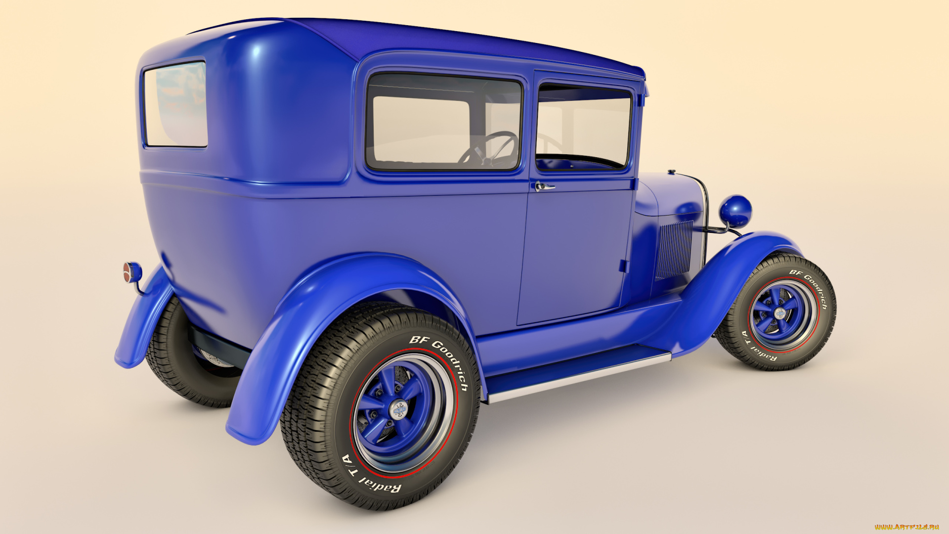 автомобили, 3д, автомобиль, ford, 1928г, фон