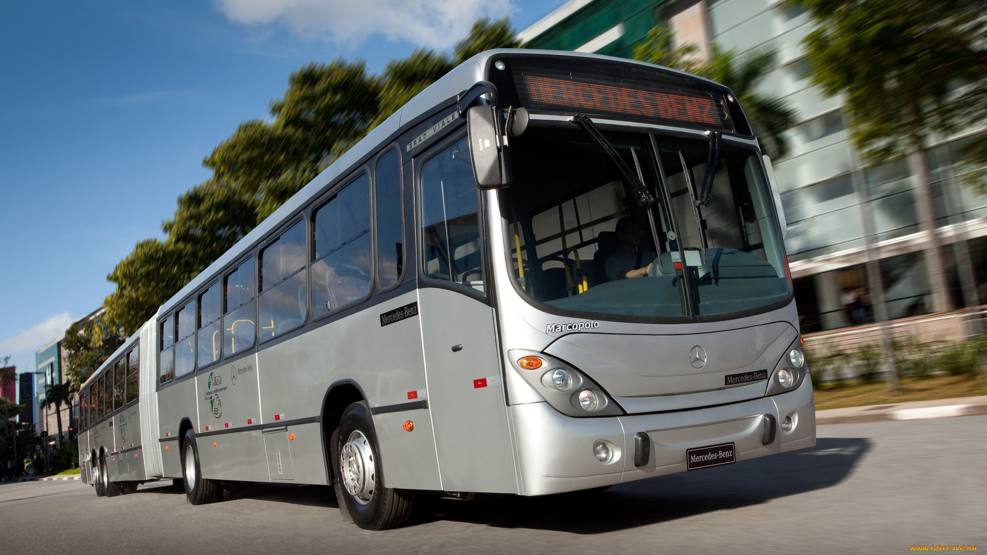 автомобили, автобусы, viale, gran, mda, mercedes-benz, o, 500, marcopolo, articulated