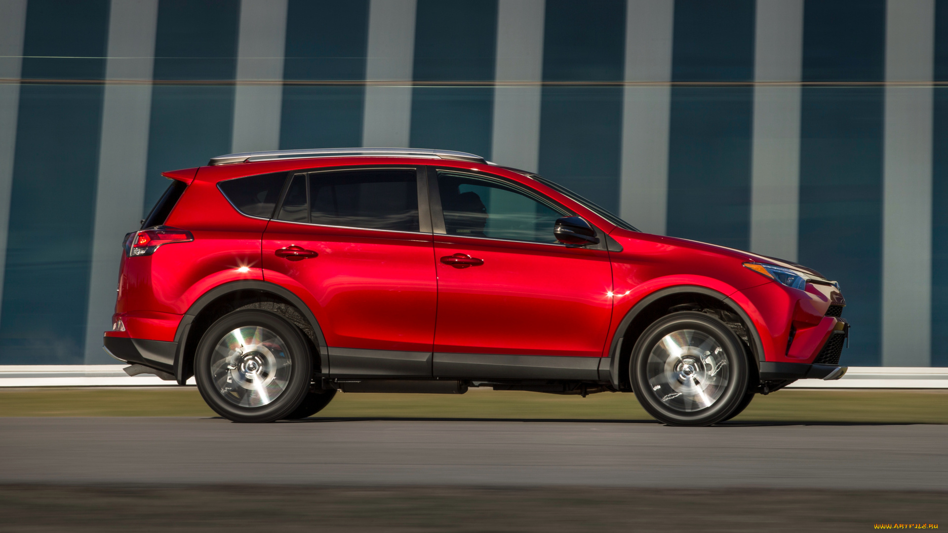 автомобили, toyota, красный, rav4, se, 2016г
