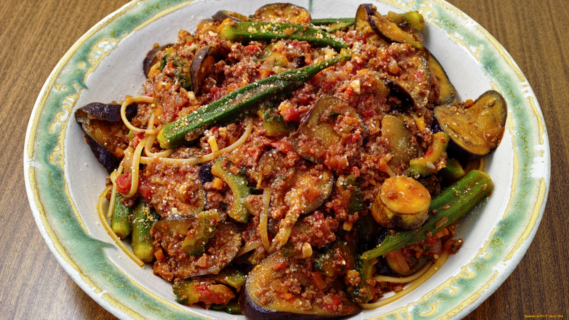 еда, вторые, блюда, макароны, овощи