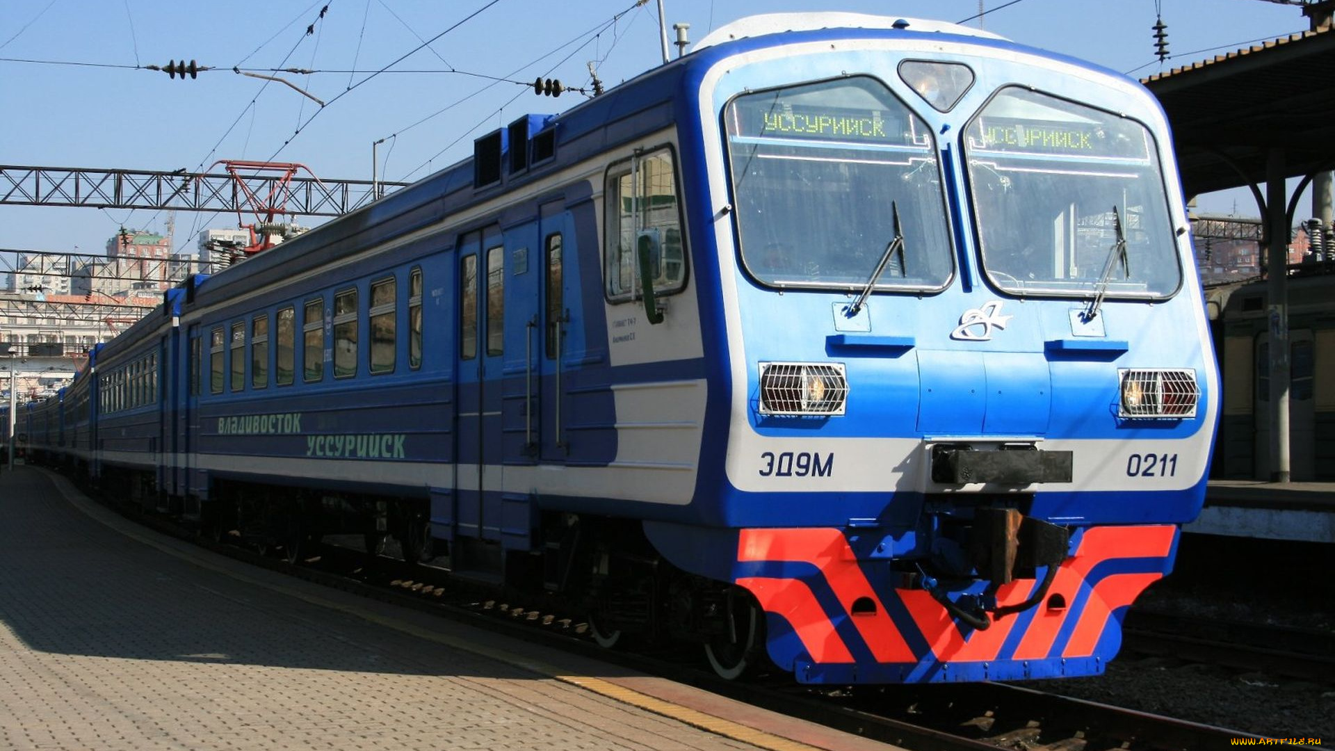 электричка, техника, поезда, перрон, поезд