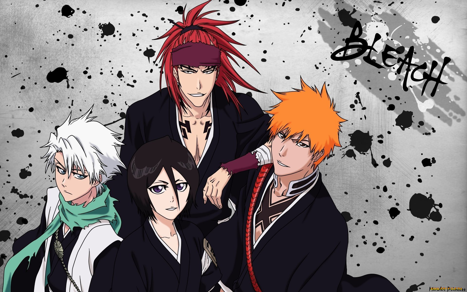 аниме, bleach, фон, блич, персонажи