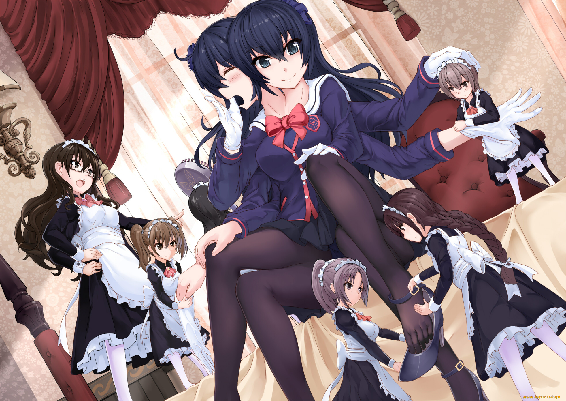 аниме, unknown, , другое, девушки, арт, 463, jun