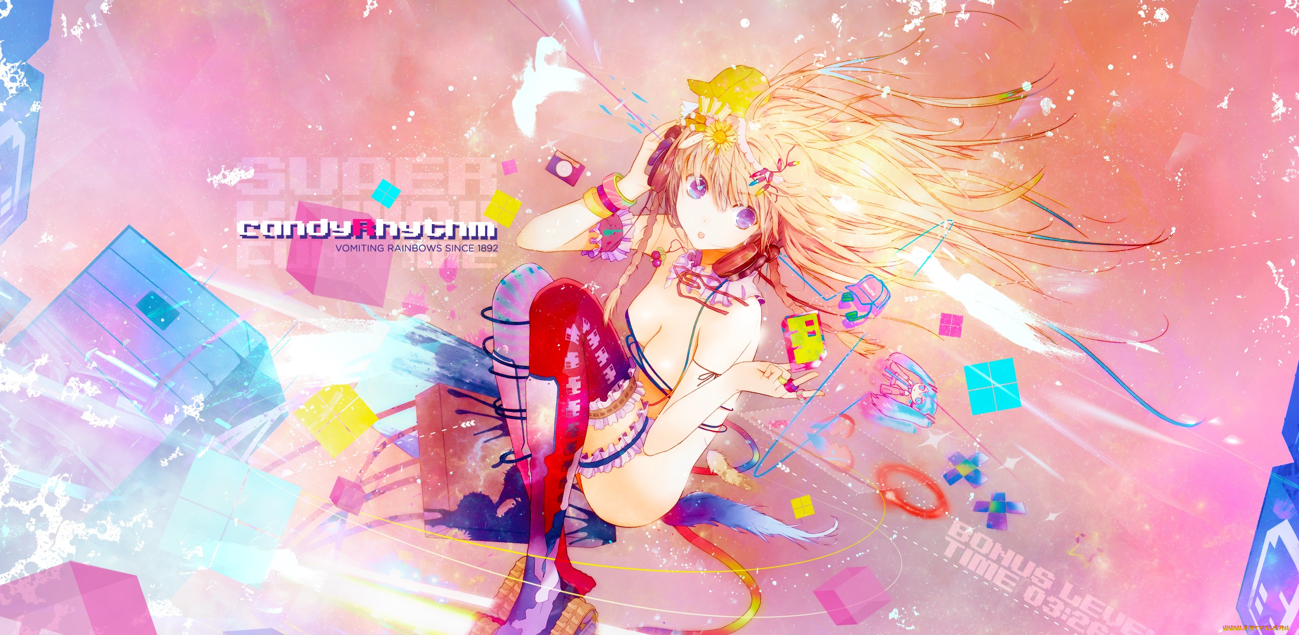 аниме, музыка, арт, fuyuno, haruaki, девушка