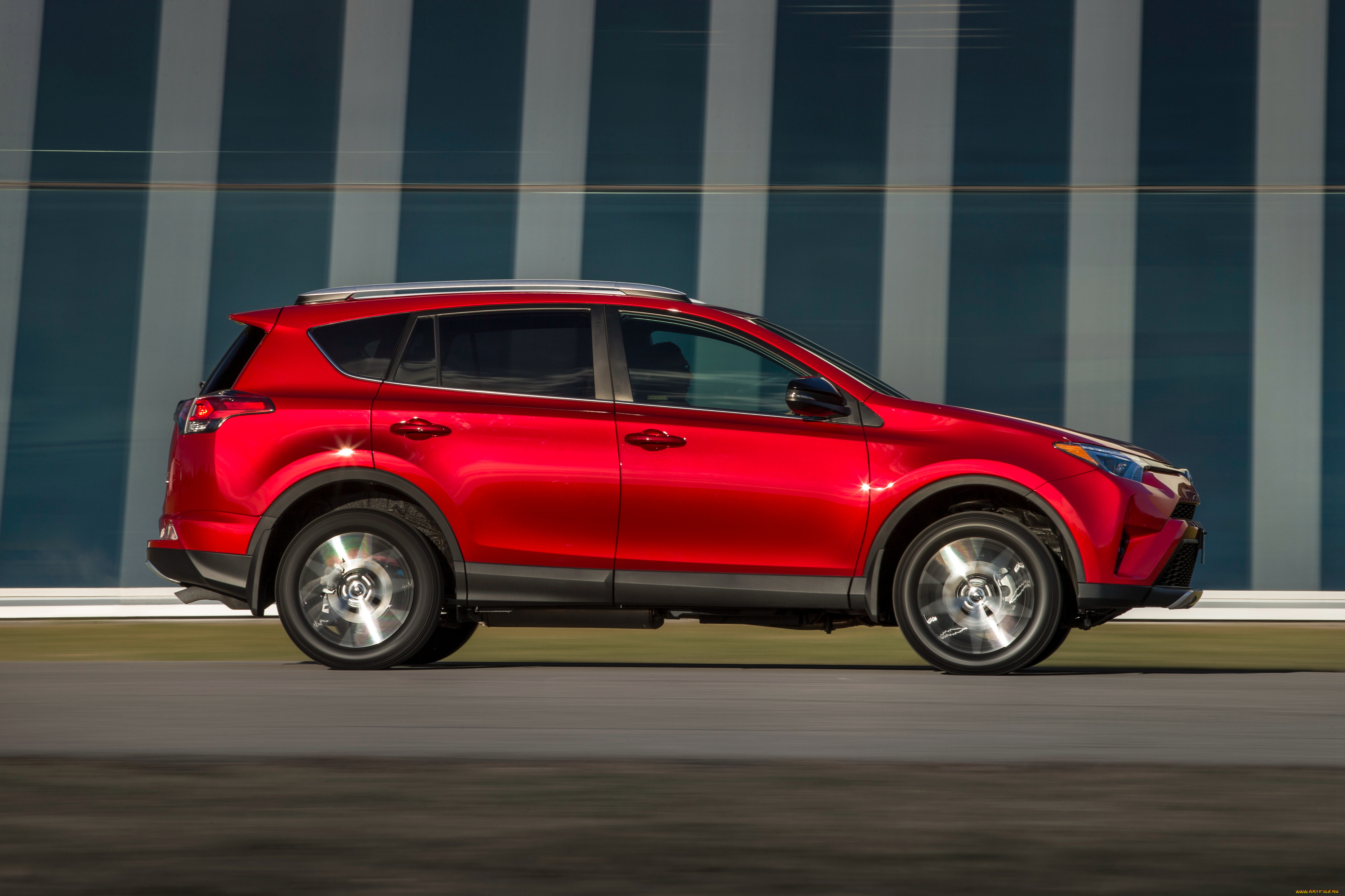 автомобили, toyota, красный, rav4, se, 2016г