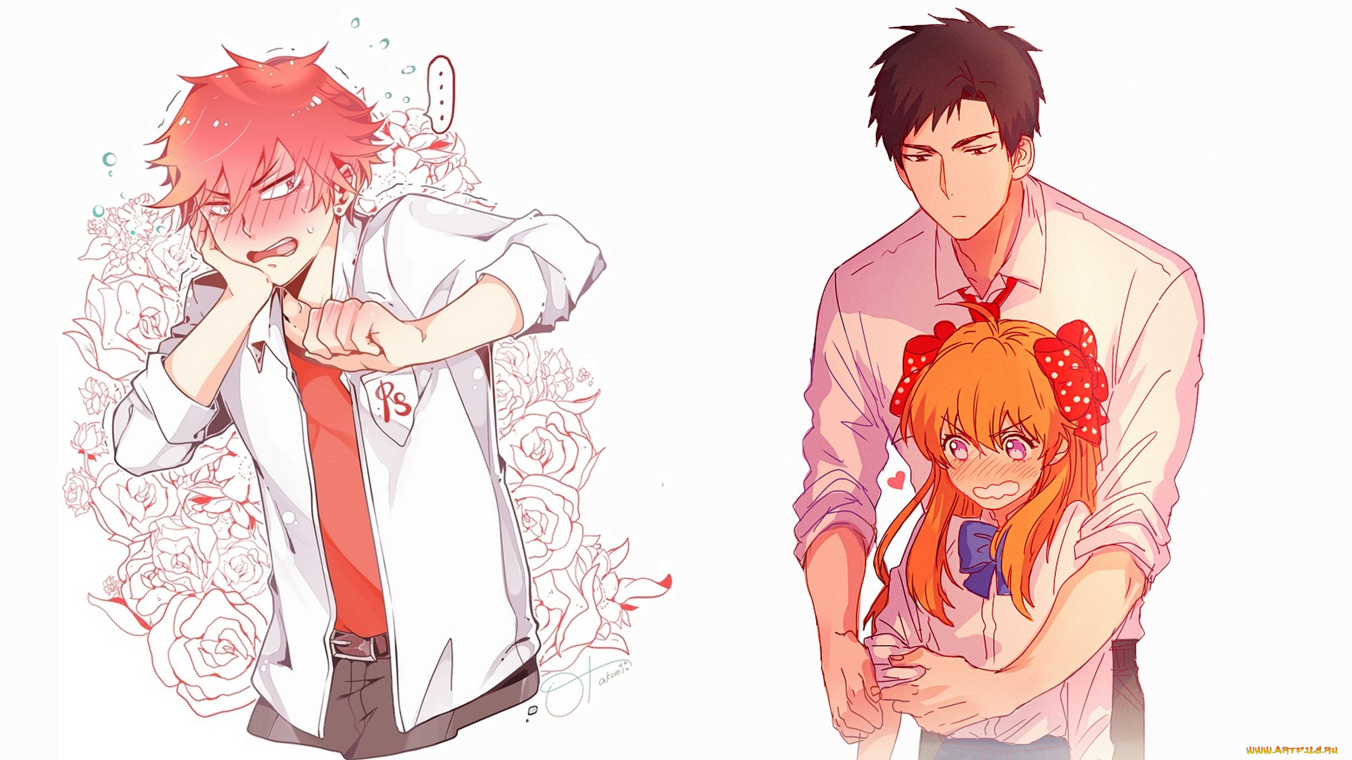 аниме, gekkan, shoujo, nozaki-kun, персонажи