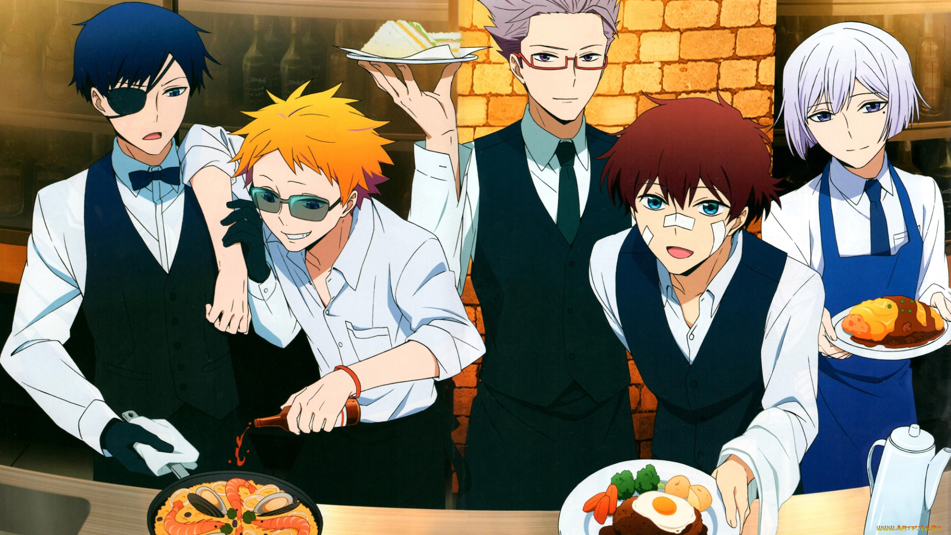 аниме, hamatora, парни