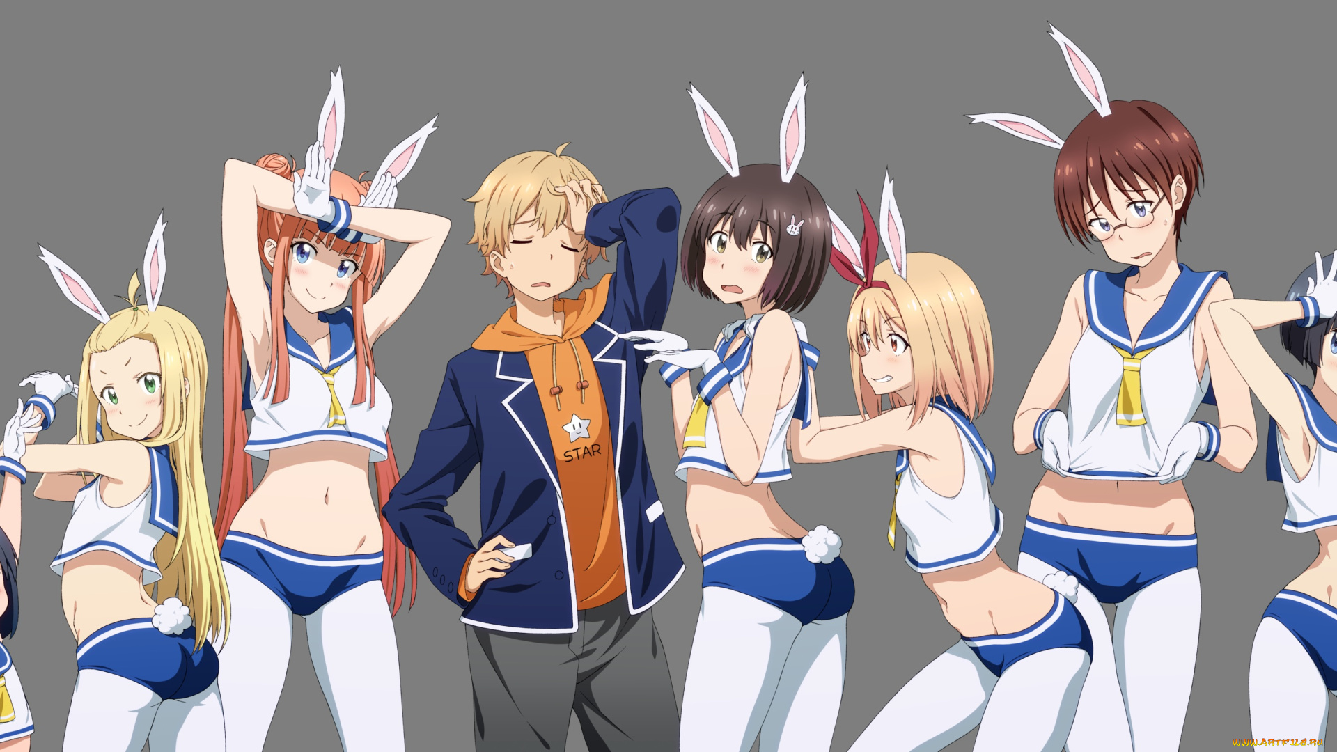 аниме, kono, bijutsubu, ni, wa, mondai, ga, aru, девушки, парень