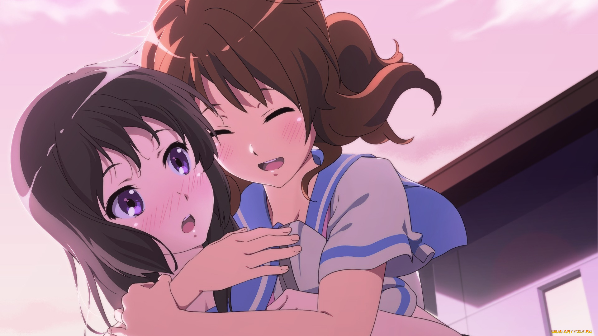 аниме, sound, horizon, девушки, взгляд, фон